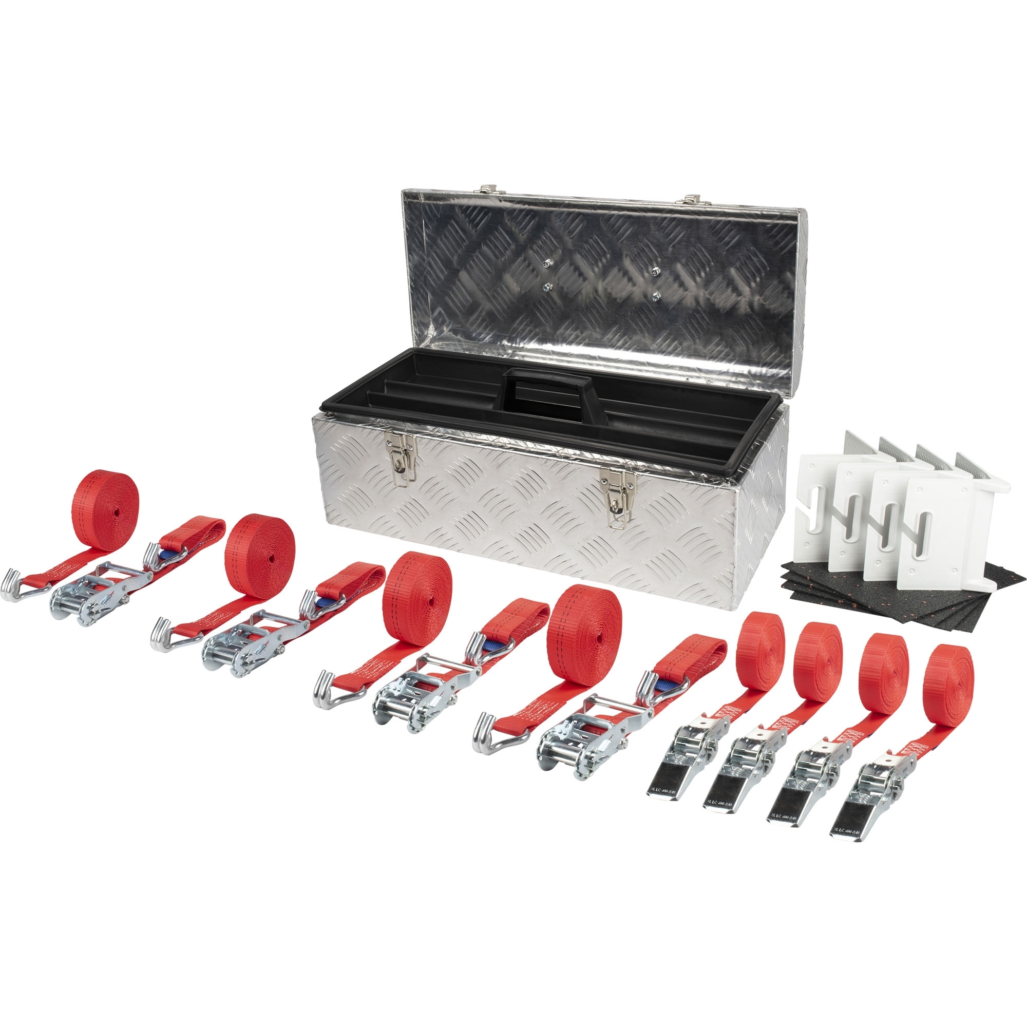 Kit de fixation avec boîte à outils en aluminium