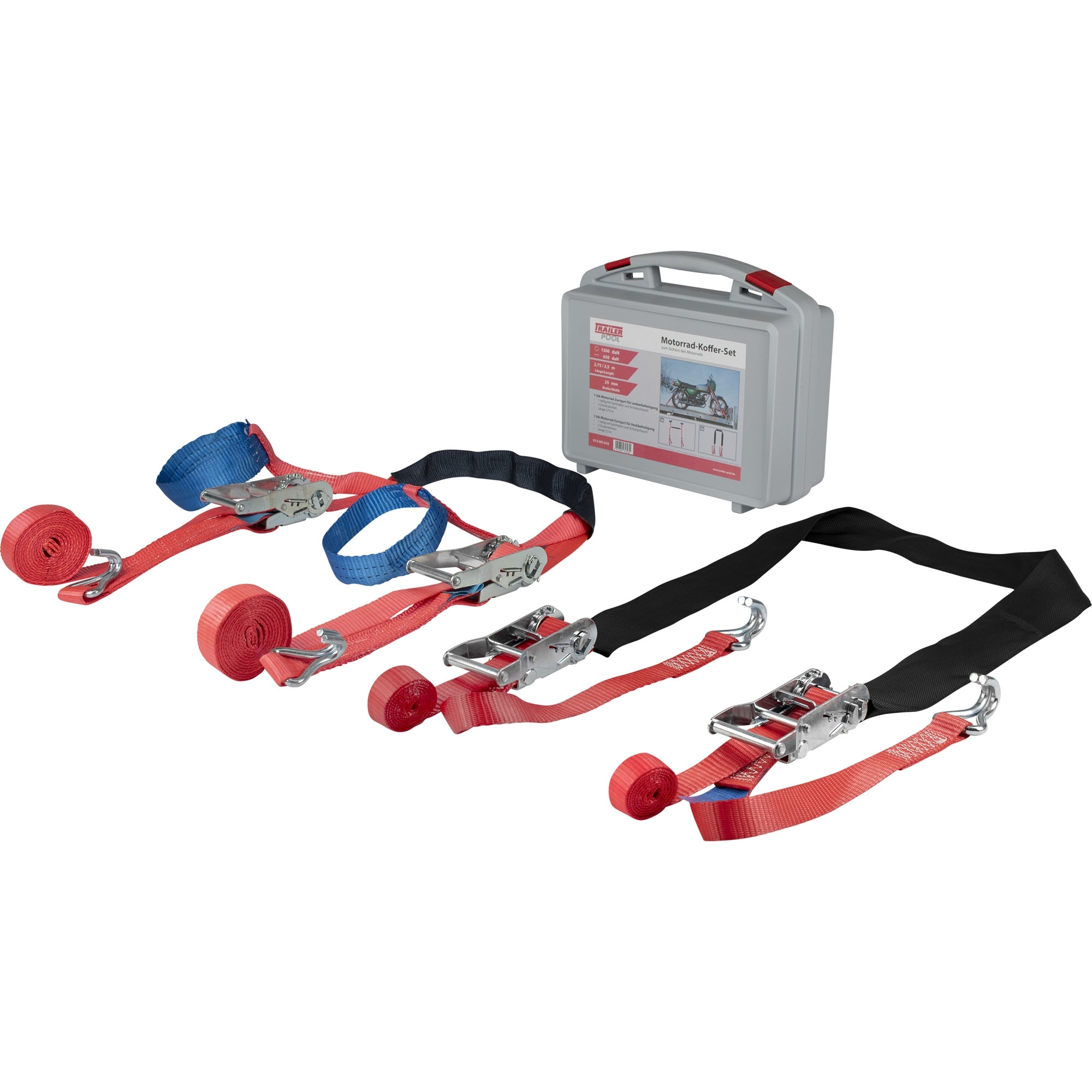 Set de sangles de fixation pour moto