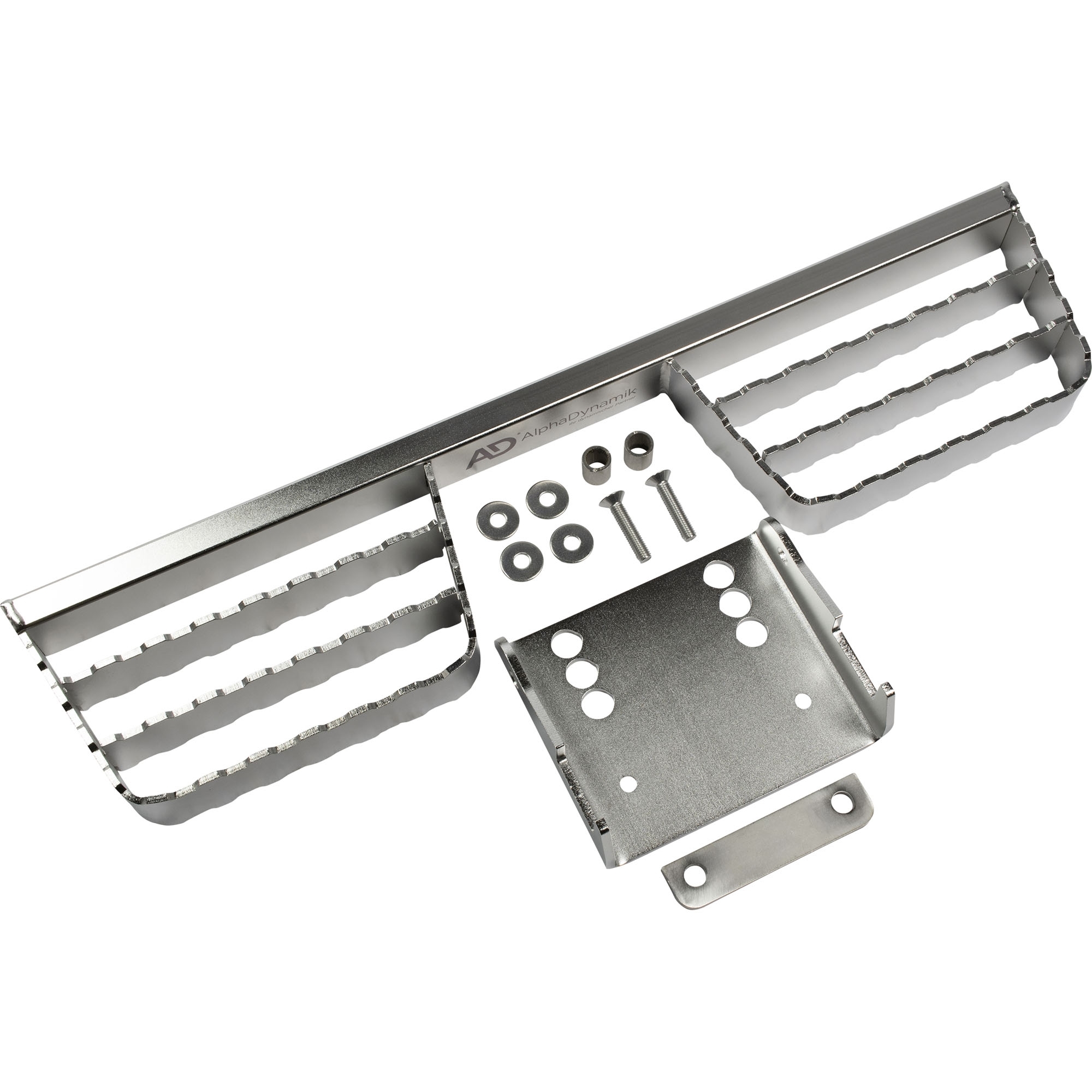 Marche-pied INOX pour crochet d'attelage, 2 x 230 x 140mm