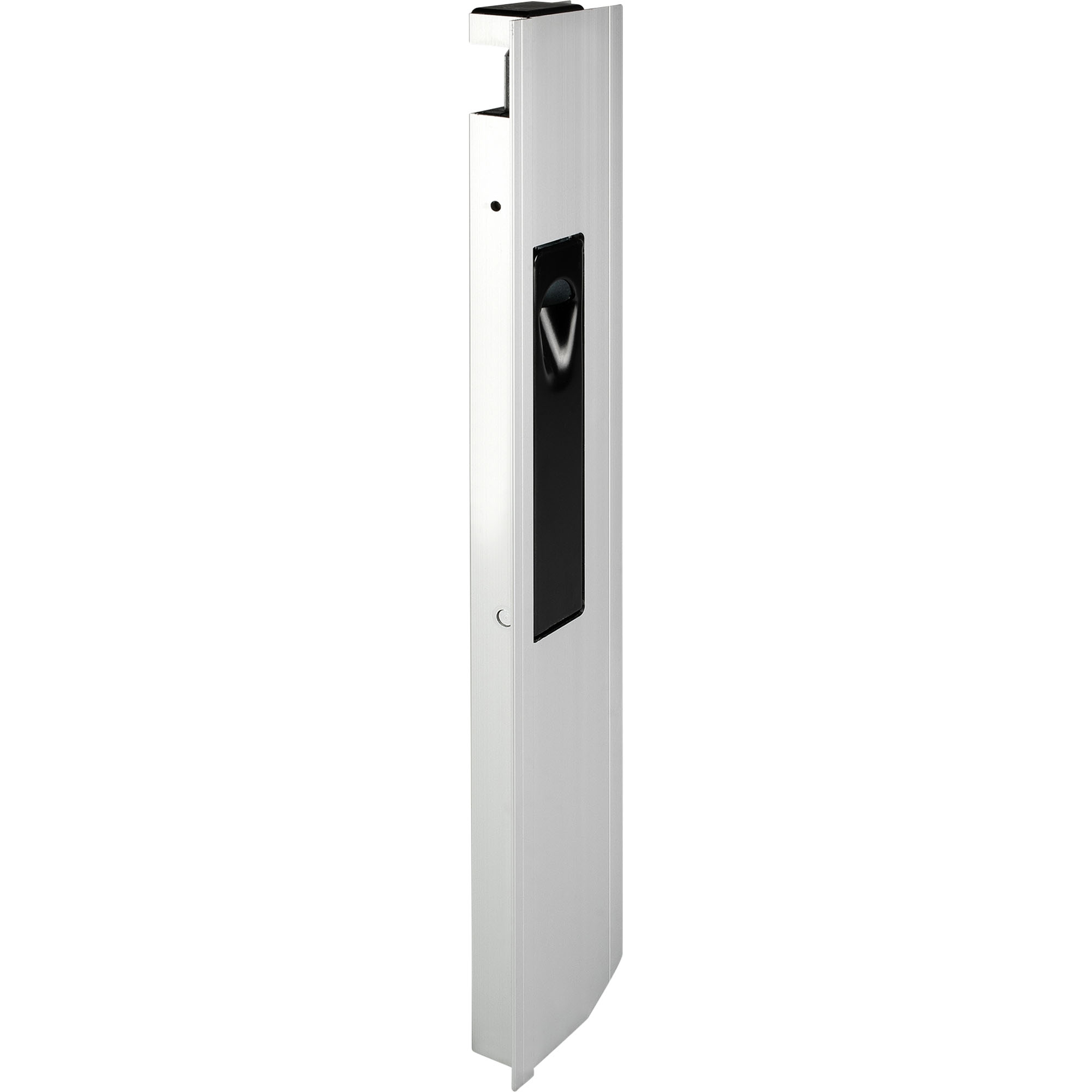 fermeture à levier encastré, coté G,  aluminium H. 500 mm ép. 25mm