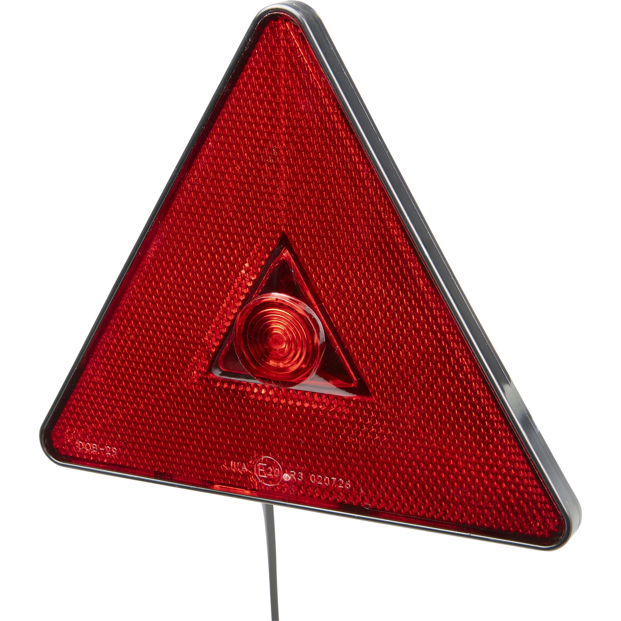 Triangle rouge réfléchissant LED, 12 - 24 V, rouge