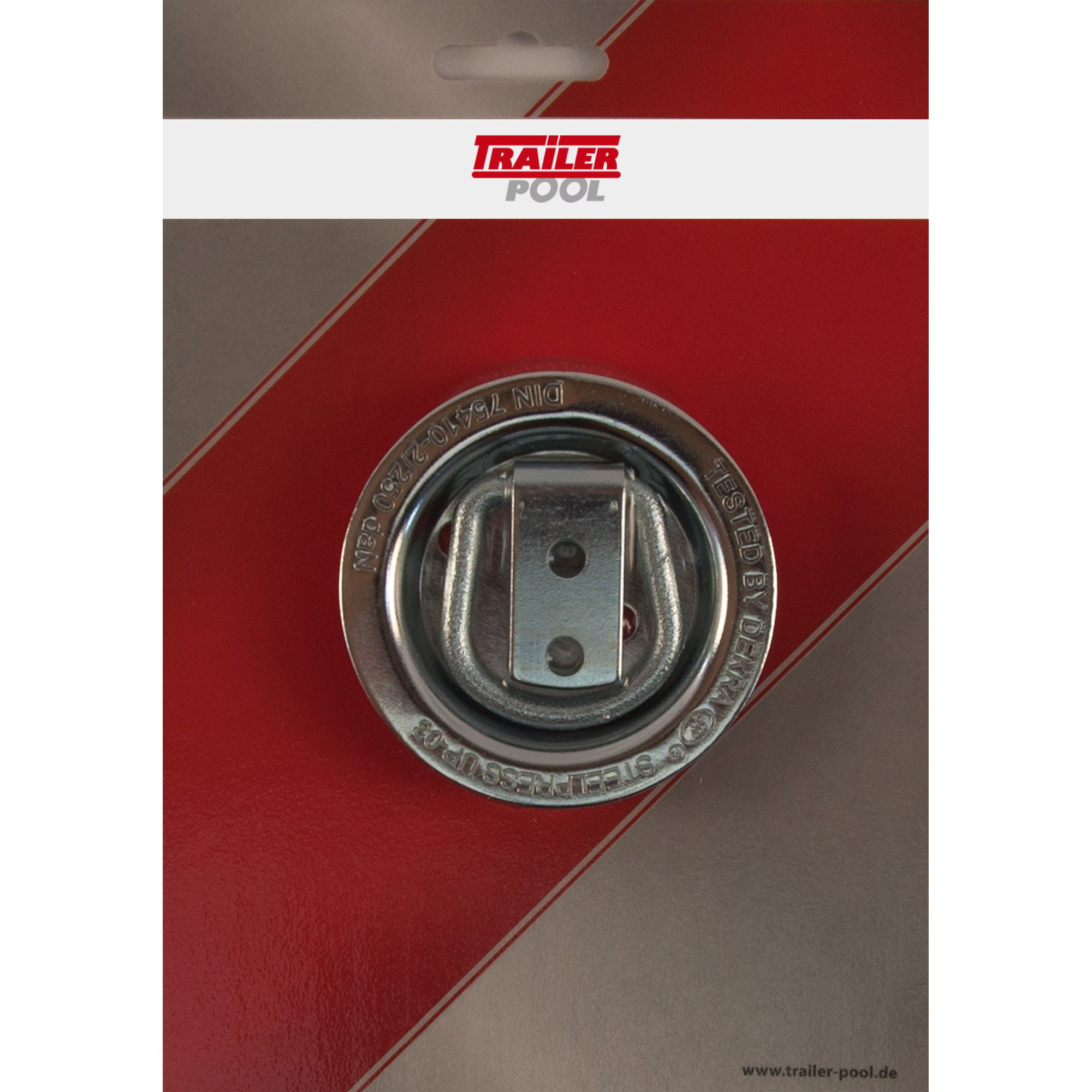 Anneau d'arrimage encastrable, force 250 daN, blister