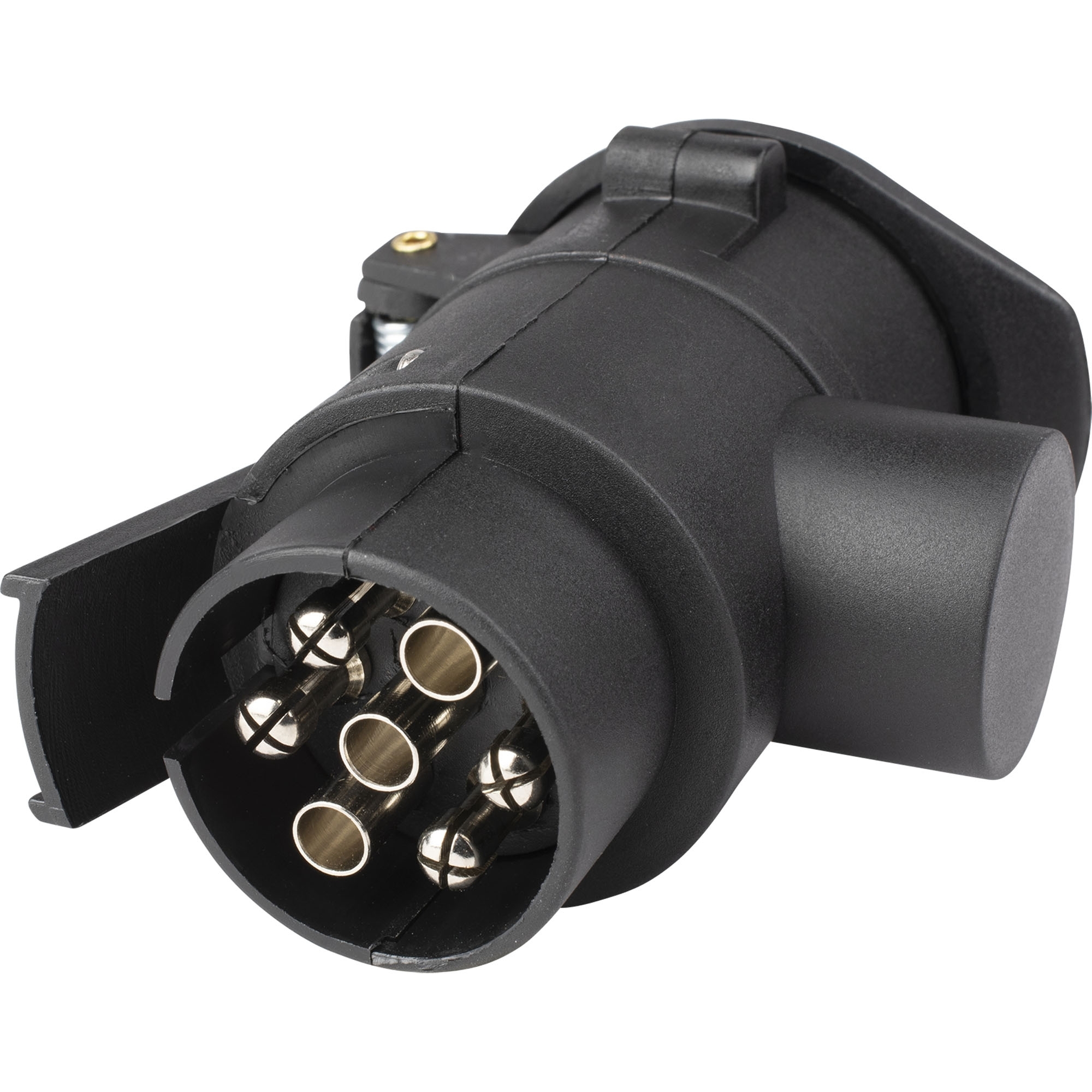 Adaptateur 7/13 compact avec couvercle,  longueur 75 mm, PVC noir