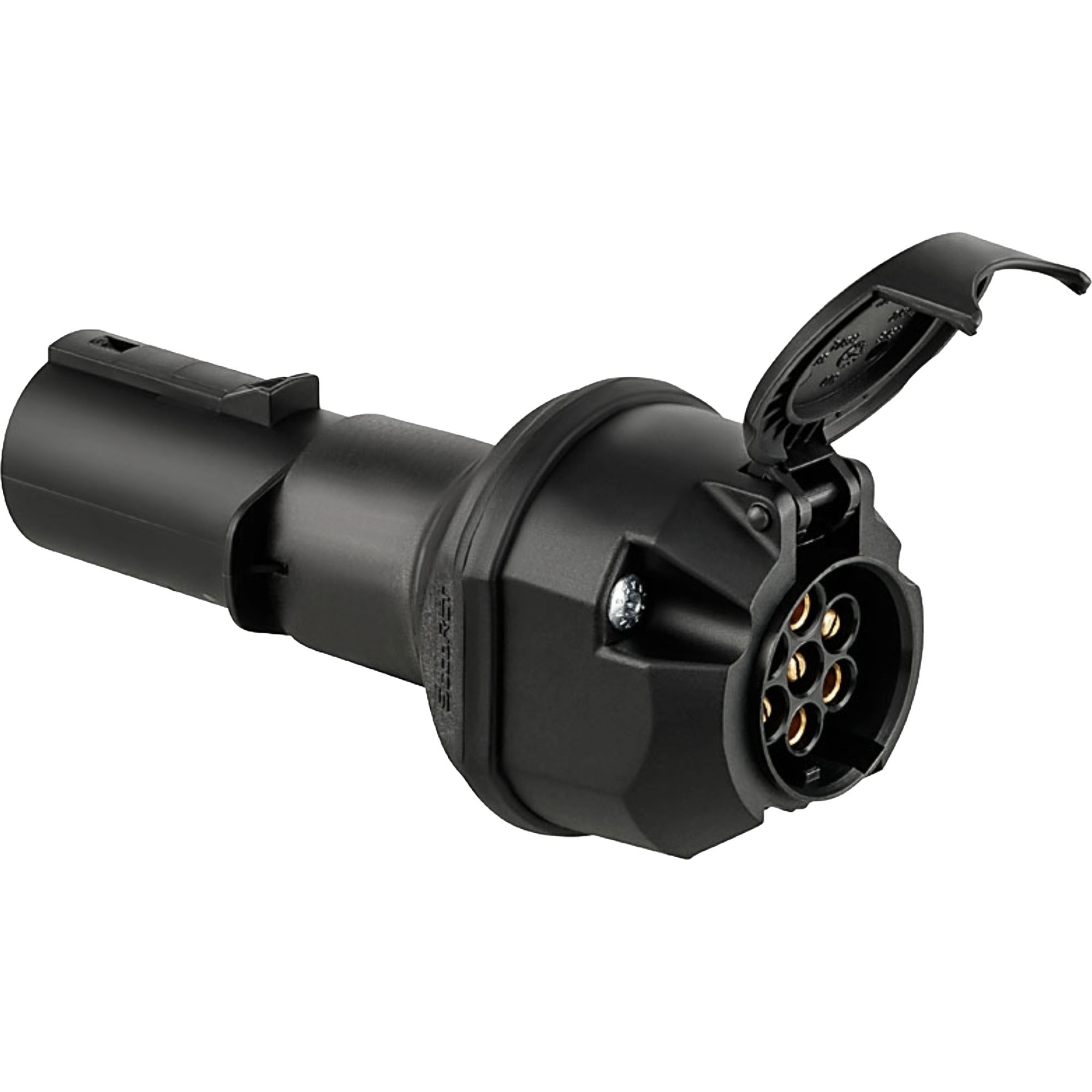 Réducteur de tension 24V, mâle norme 7N, à 12V femelle 7 plots