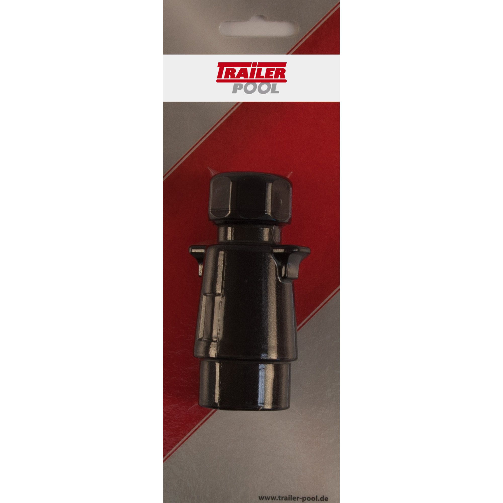 Prise mâle 7 plots, 12V, PVC, connexion à cosses plates