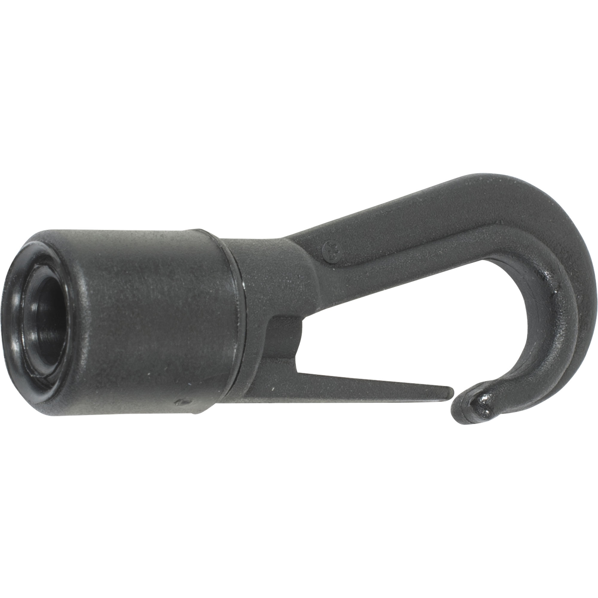 Crochet de carabine pour cordes extensibles, plastique, Ø de corde 6mm