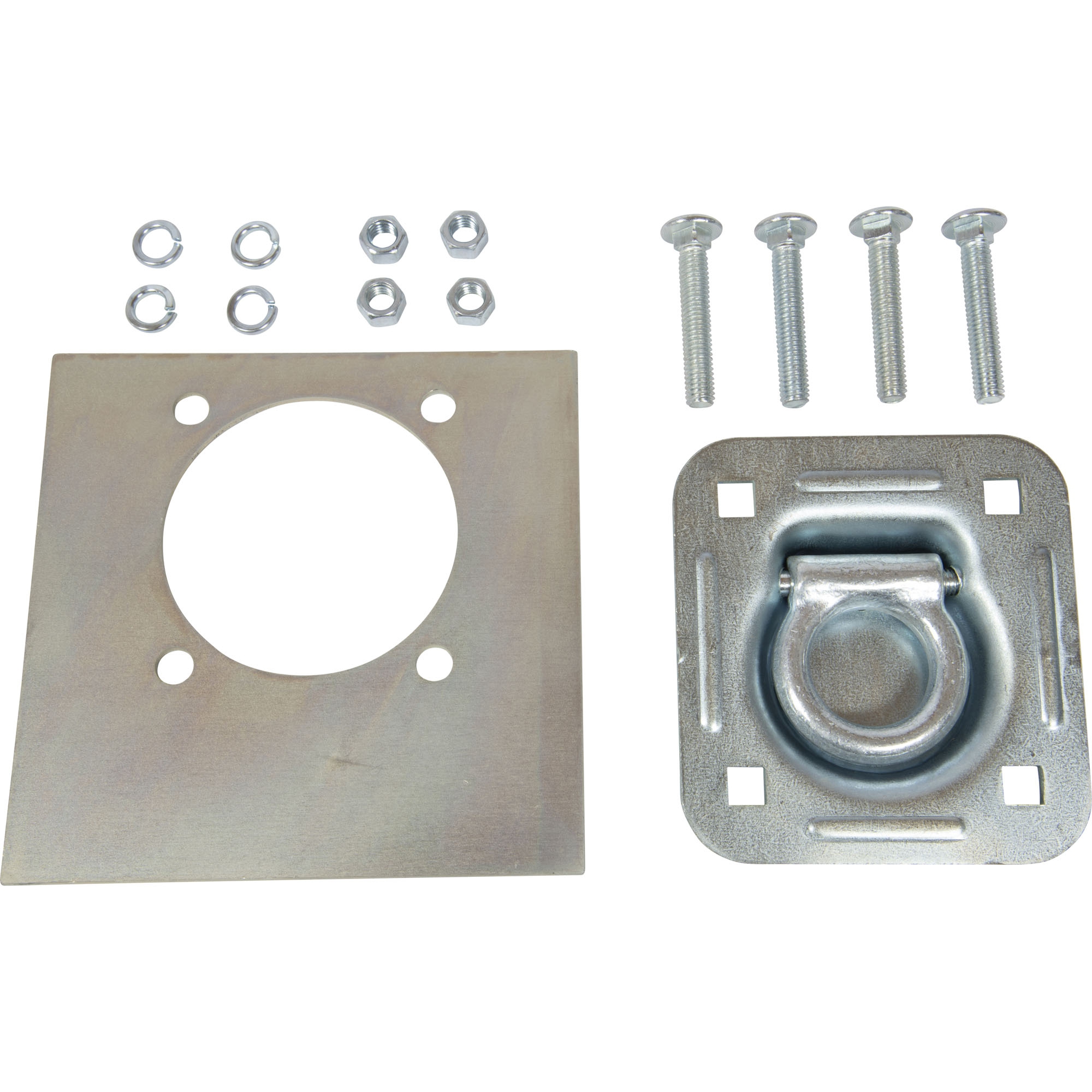 Kit anneau d'arrimage à encastrer, résistance 1000kg, 123 x 115 mm
