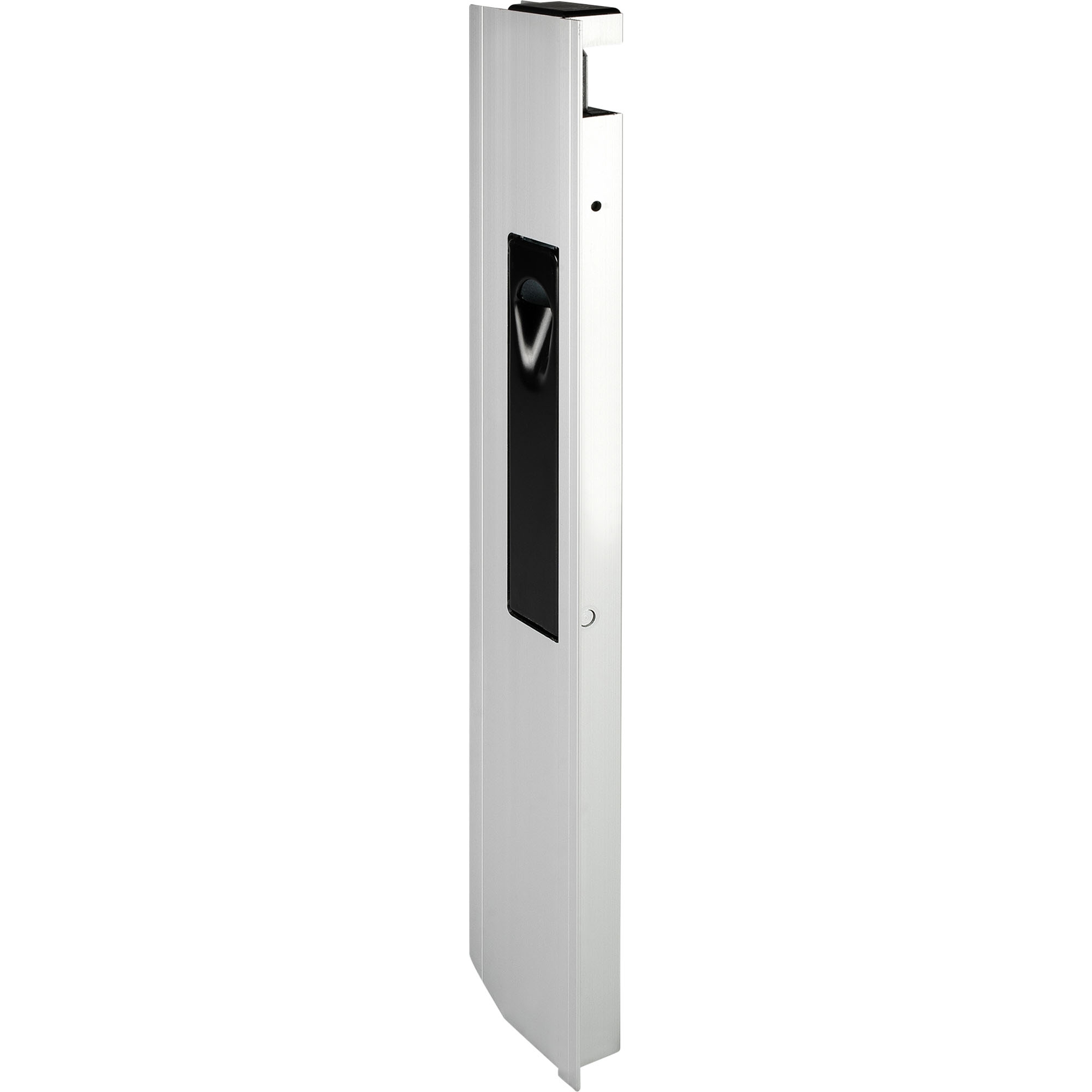 fermeture à levier encastré, coté D,  aluminium H. 500 mm ép. 25mm