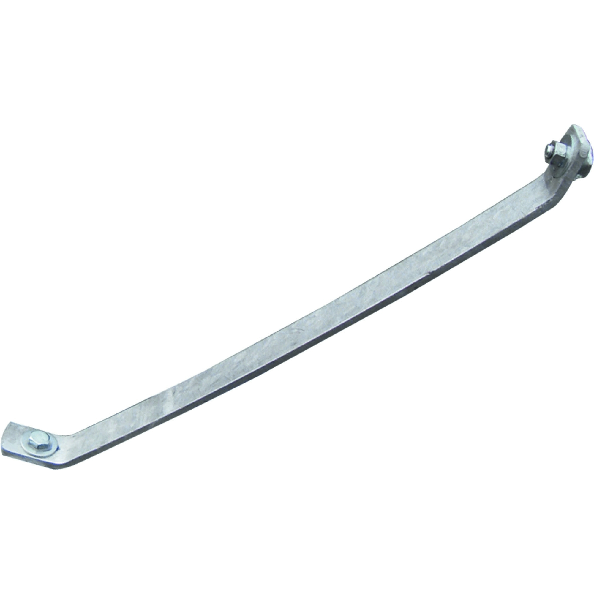 Bride renfort pour roue jockey, en fer plat