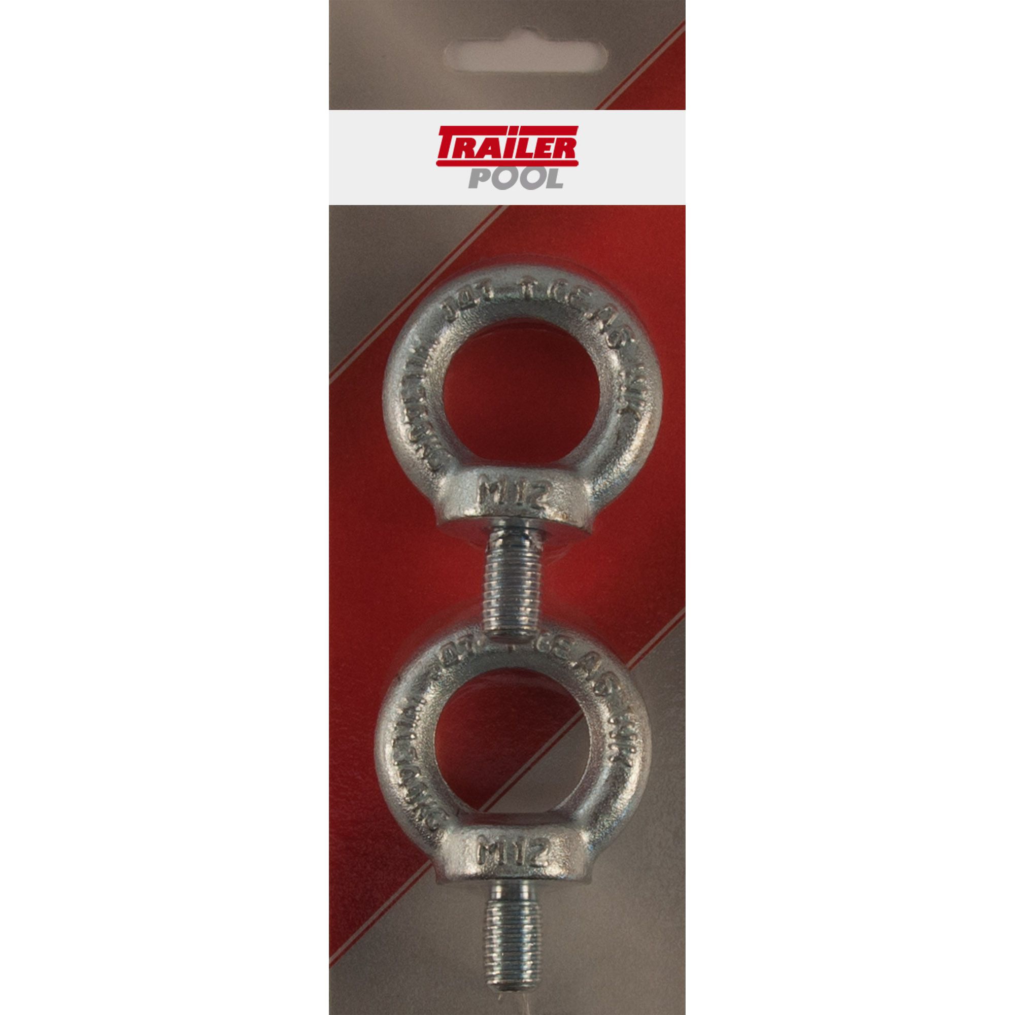 2 x Boulon à œillets M12x22 mm capa. de charge 340kg 2 x Boulon à œillets M12x22 mm capa. de charge 340kg