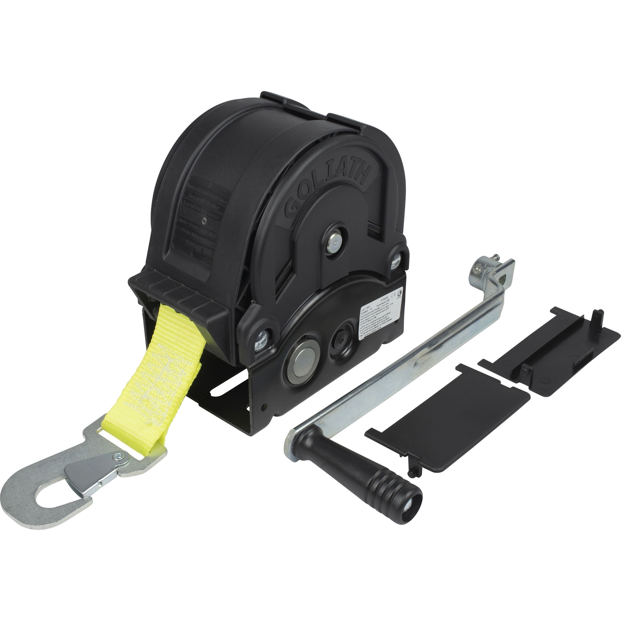 Treuil à main, TS900, 900 kg, bande 8 m, jaune