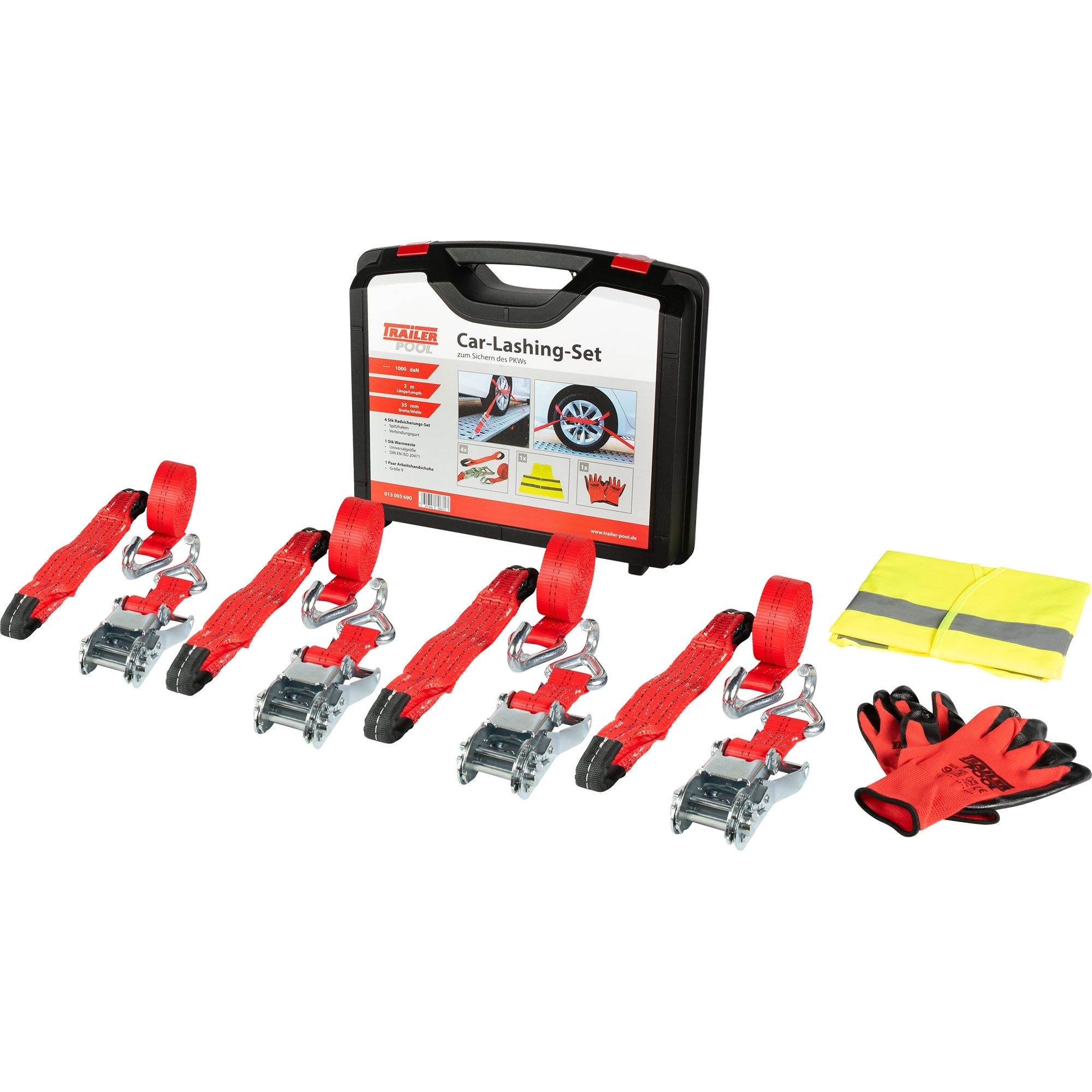 Kit de fixation véhicule avec sangles 3 composants