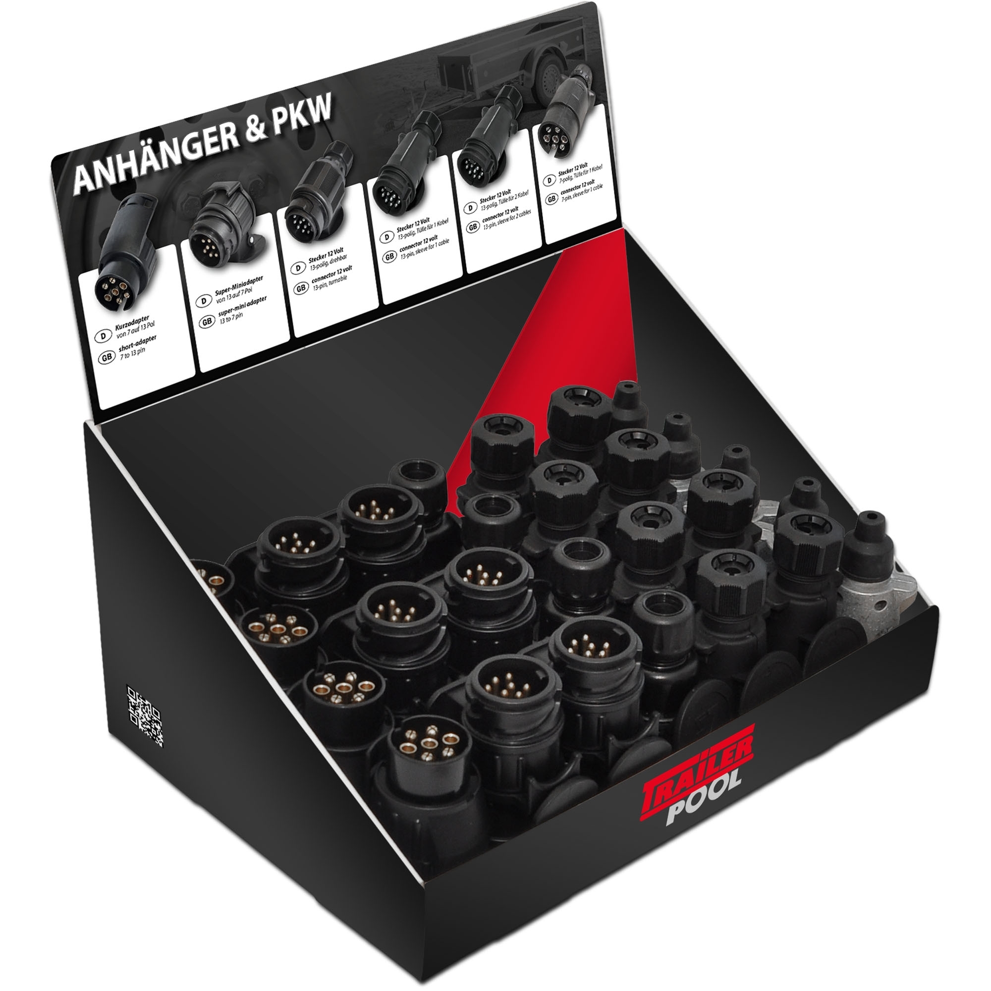 Présentoir de prises et adaptateurs pour comptoir