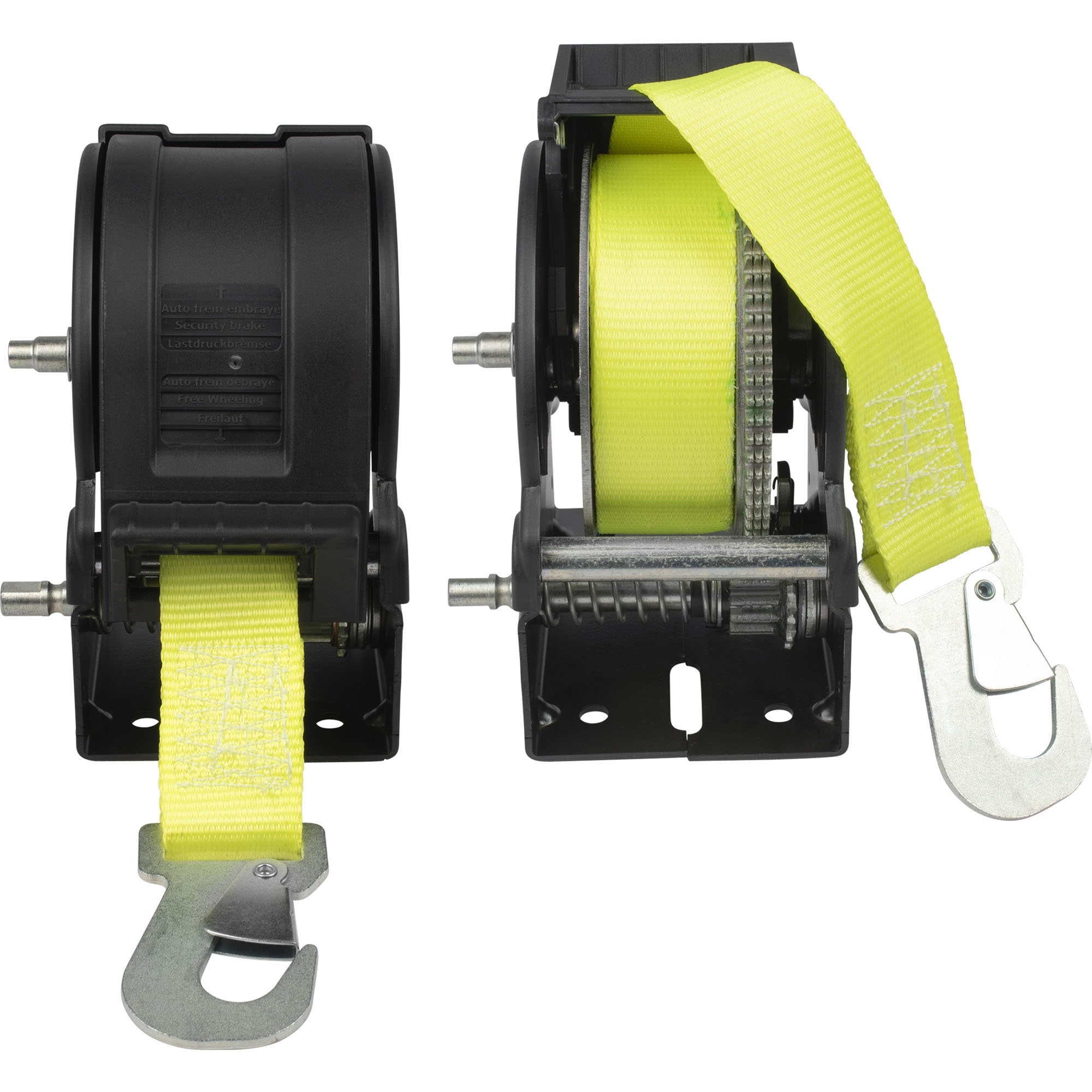 Treuil à main, TS900, 900 kg, bande 8 m, jaune