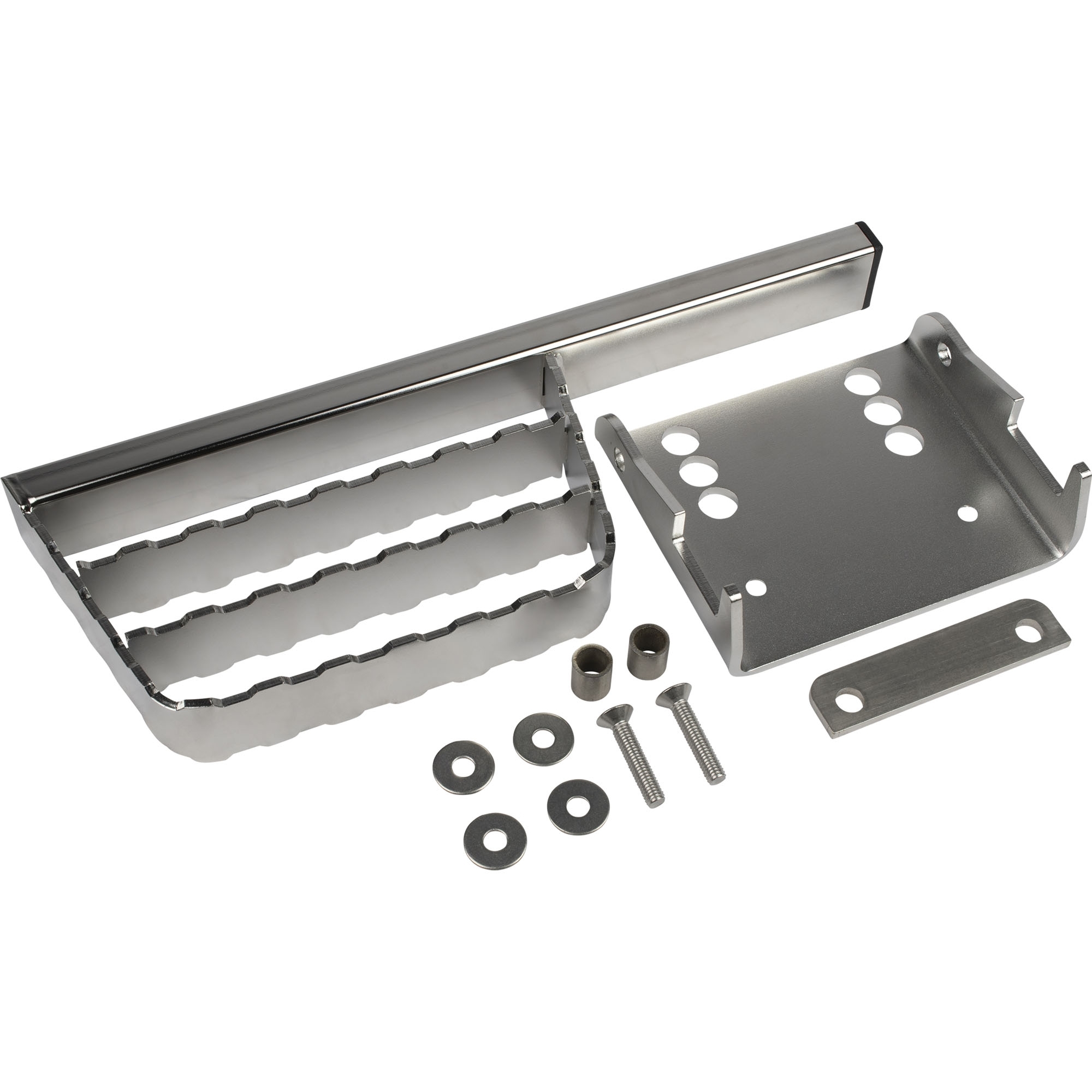 Marche-pied INOX pour crochet d'attelage, 2 x 230 x 140mm