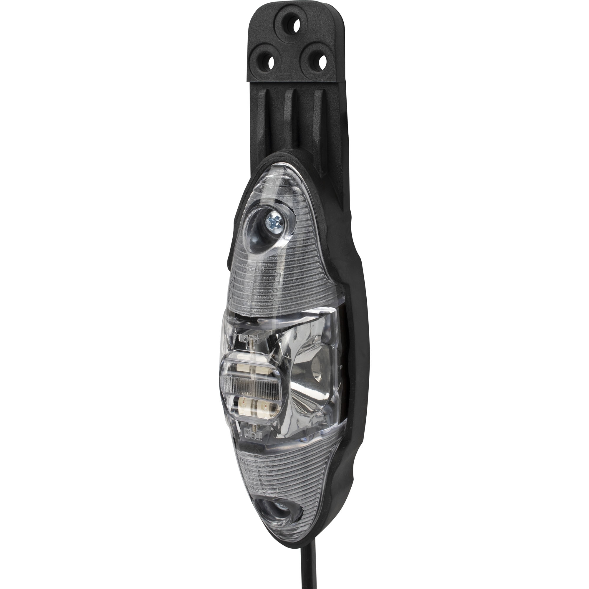 Feu d'encombrement LED tricolore, 12/24V avec support escarpolette