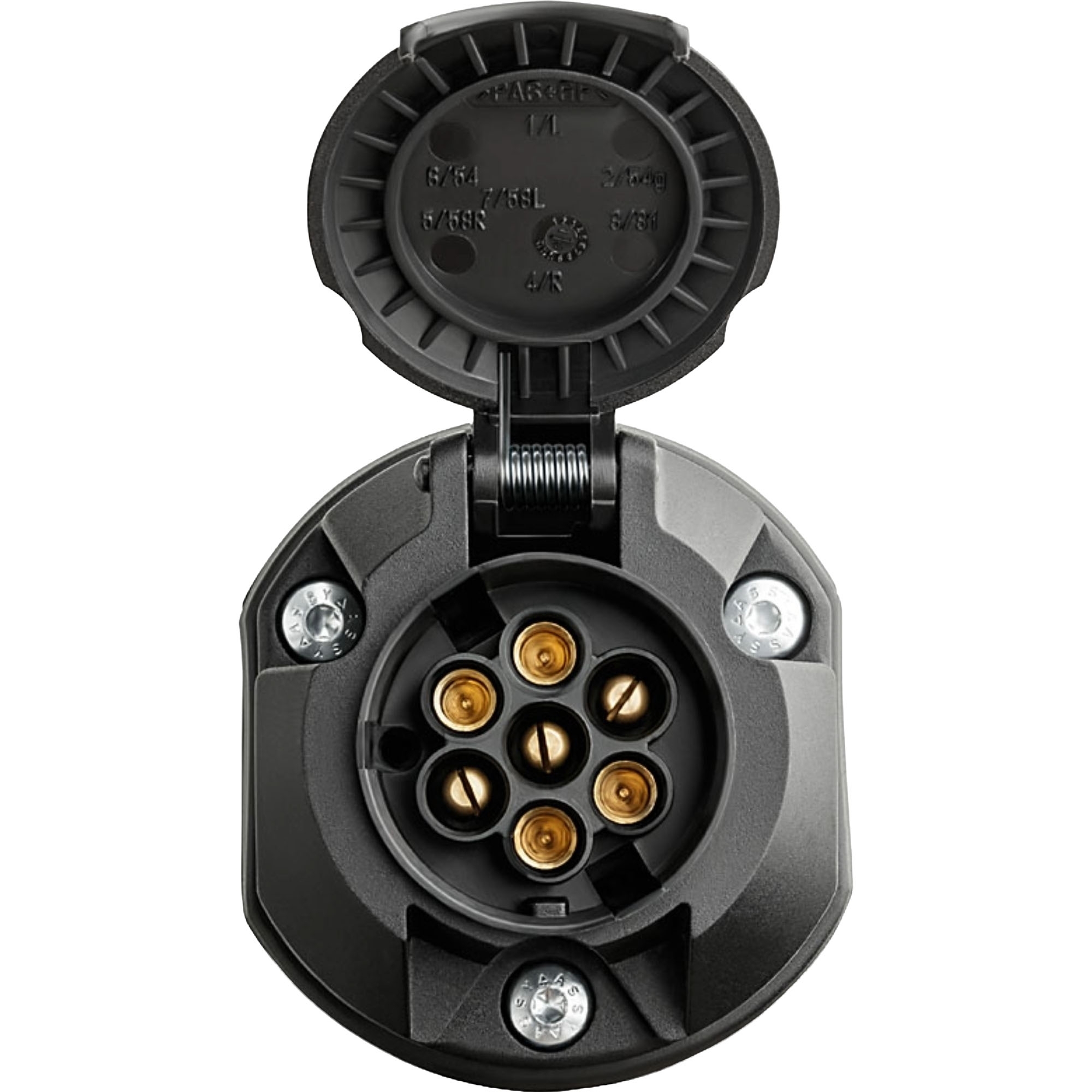 Réducteur de tension 24V, mâle norme 7N, à 12V femelle 7 plots