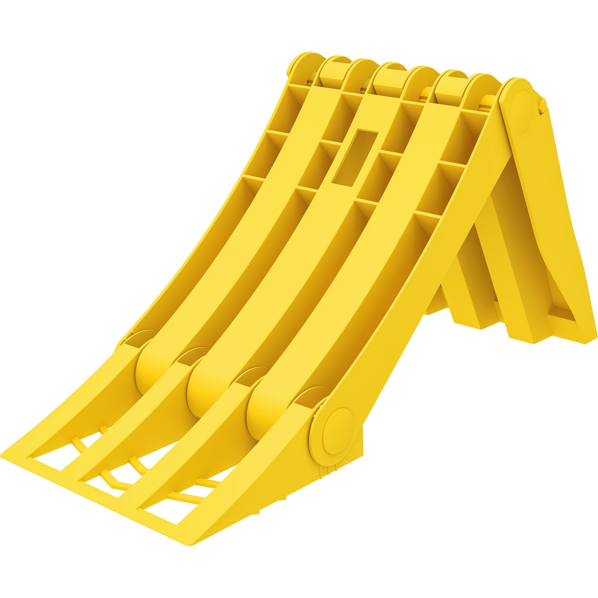 Pied de support pliable, L 380 mm, R jusqu'à 460 mm, plastique, jaune