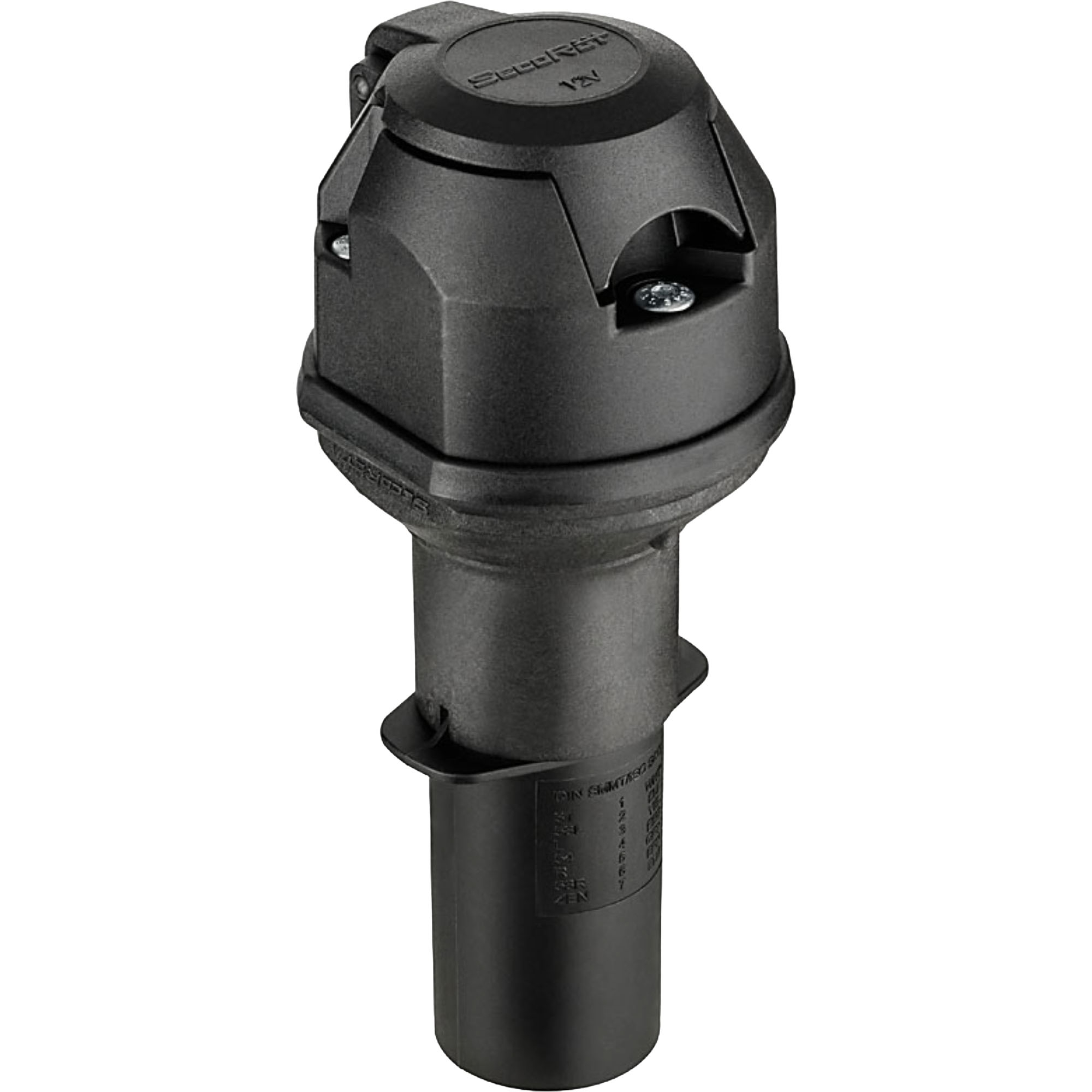 Réducteur de tension 24V, mâle norme 7N, à 12V femelle 7 plots