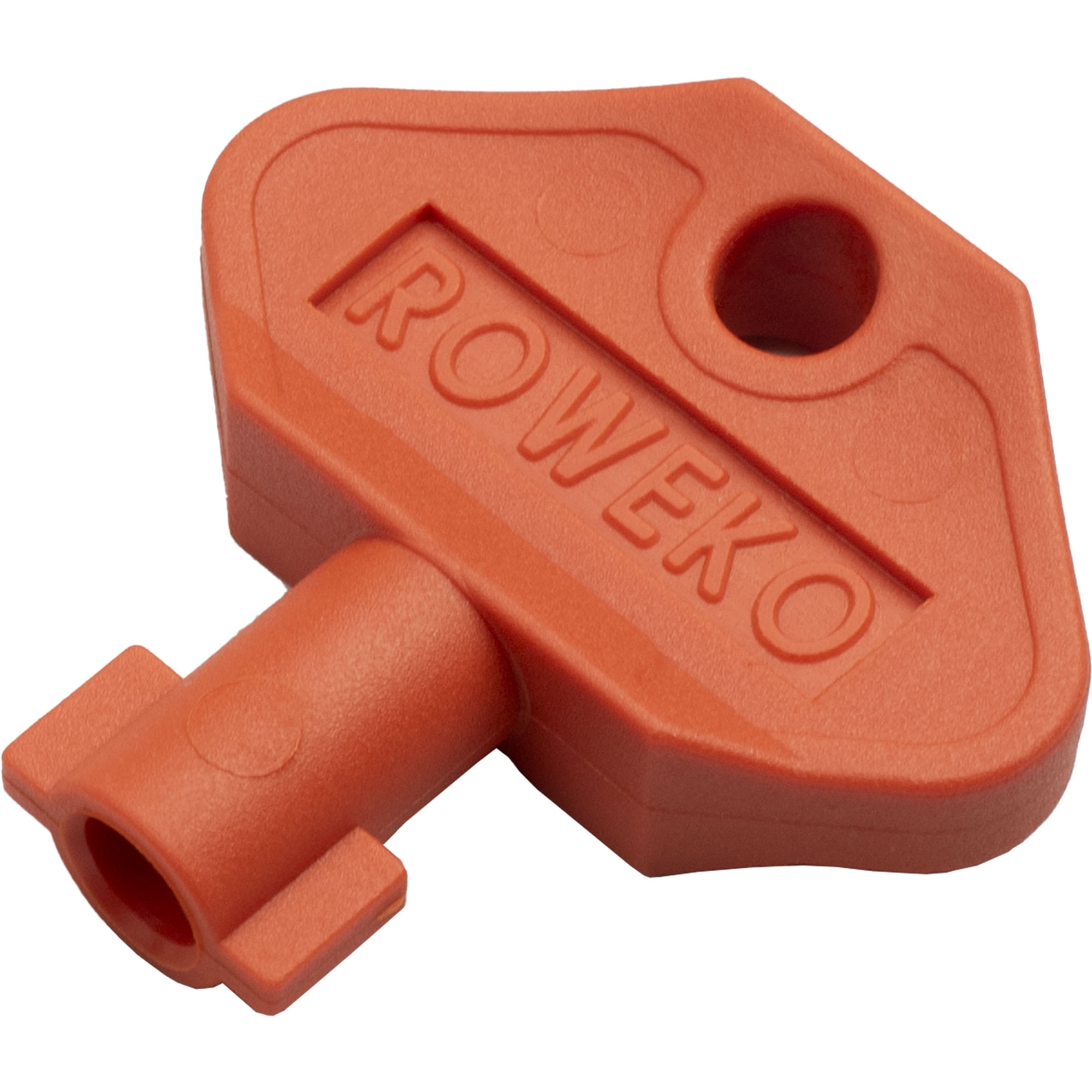 Clé pour serrures à pêne dormant, double panneton, plastique