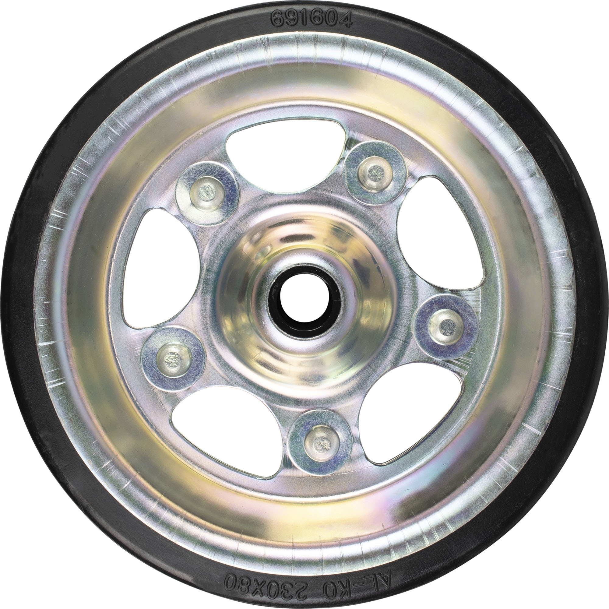 Galet de roue jockey, 230x80, jante acier