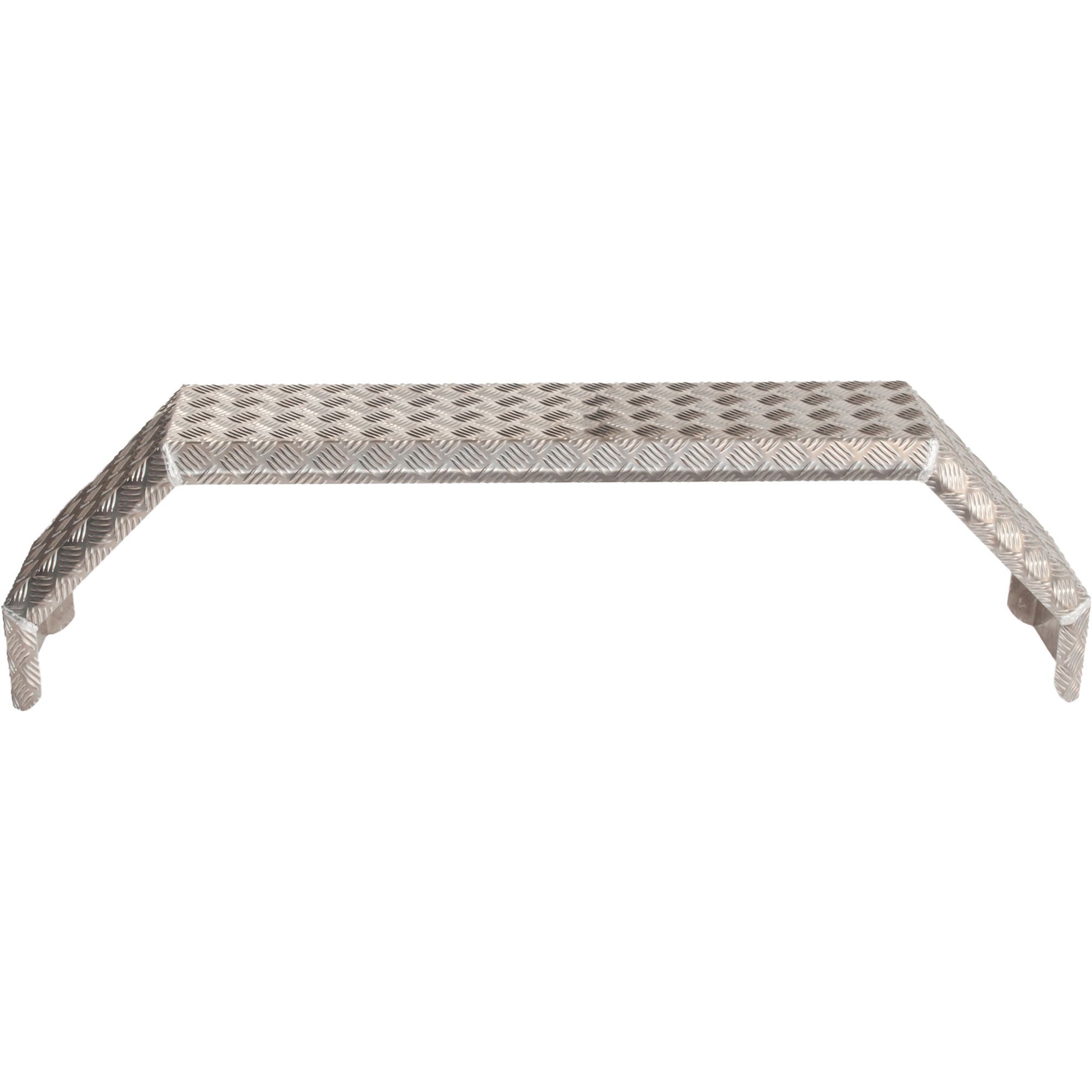 Garde boue double, carrée, largeur 260 mm, aluminium à damier