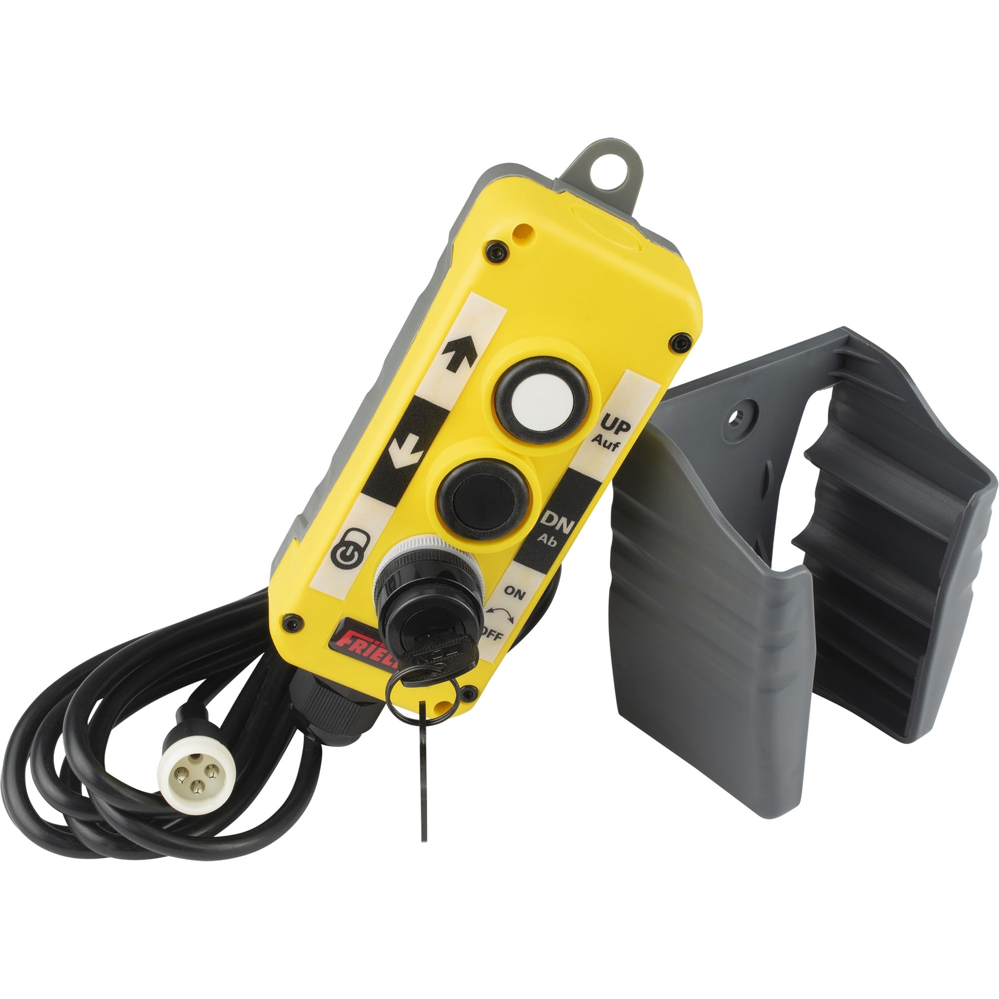 Boîte de commande pour groupe électro-hydraulique, verrouillable