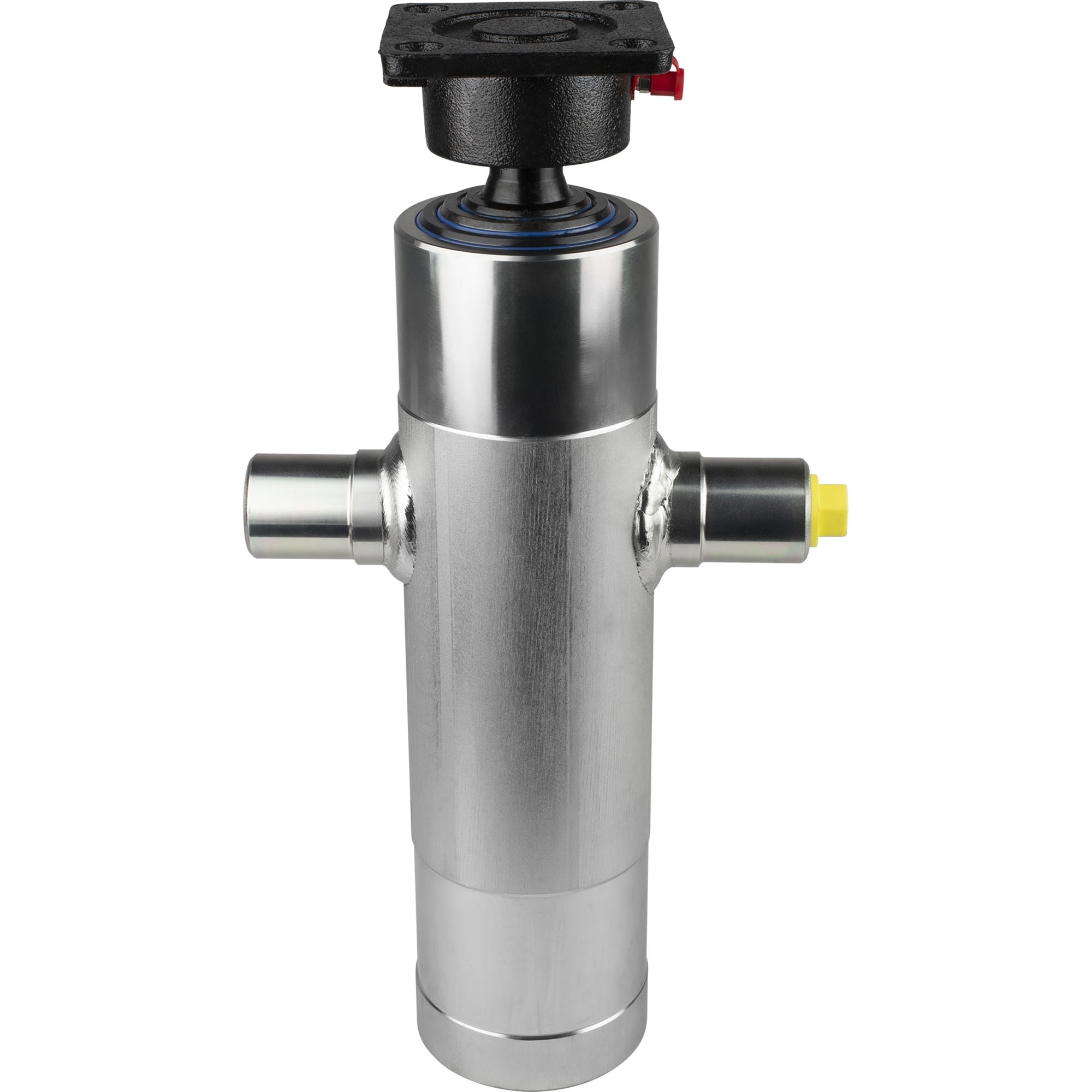 Vérin 3 étages, avec rotule et platine de fixation