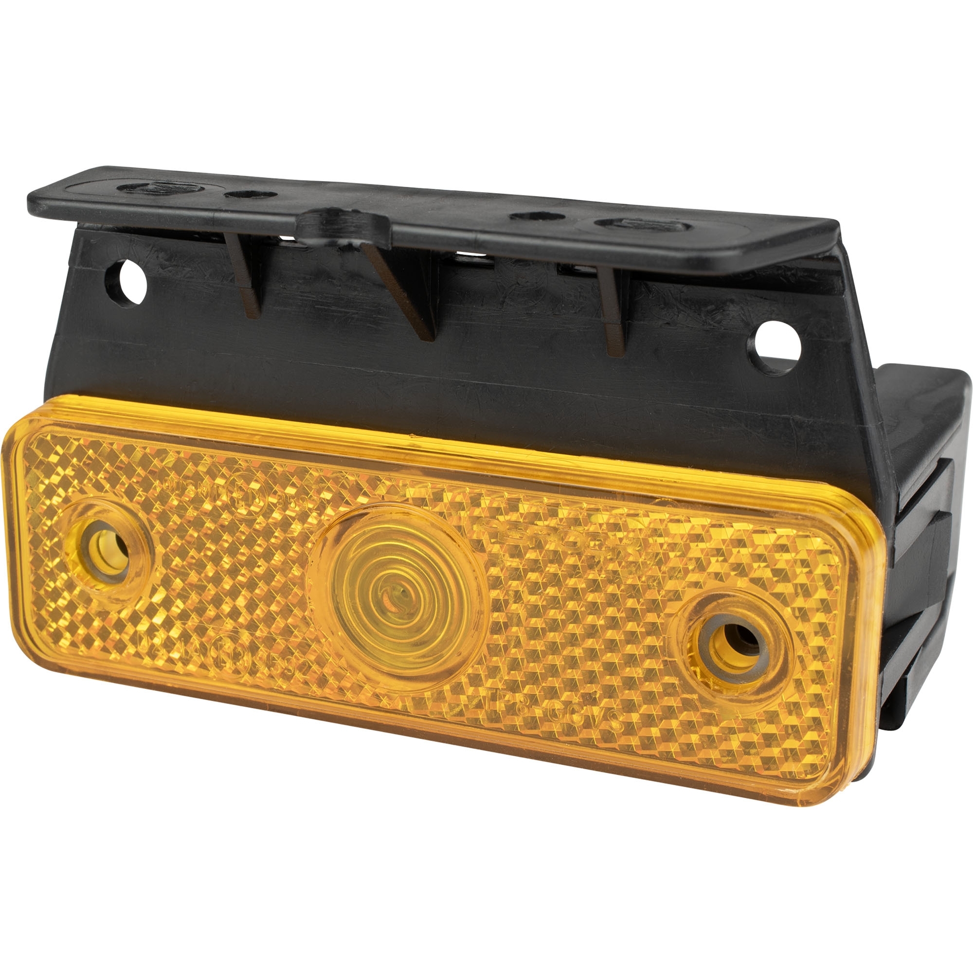 Feu de position latéral Aspöck Sidepoint, jaune, Support d'angle 90°