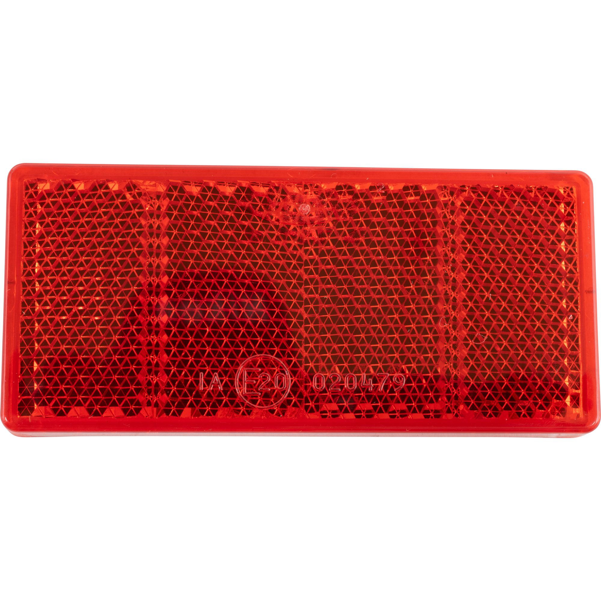 Catadioptre réfléchissant rouge, 69 x 31,5 mm, autocollant