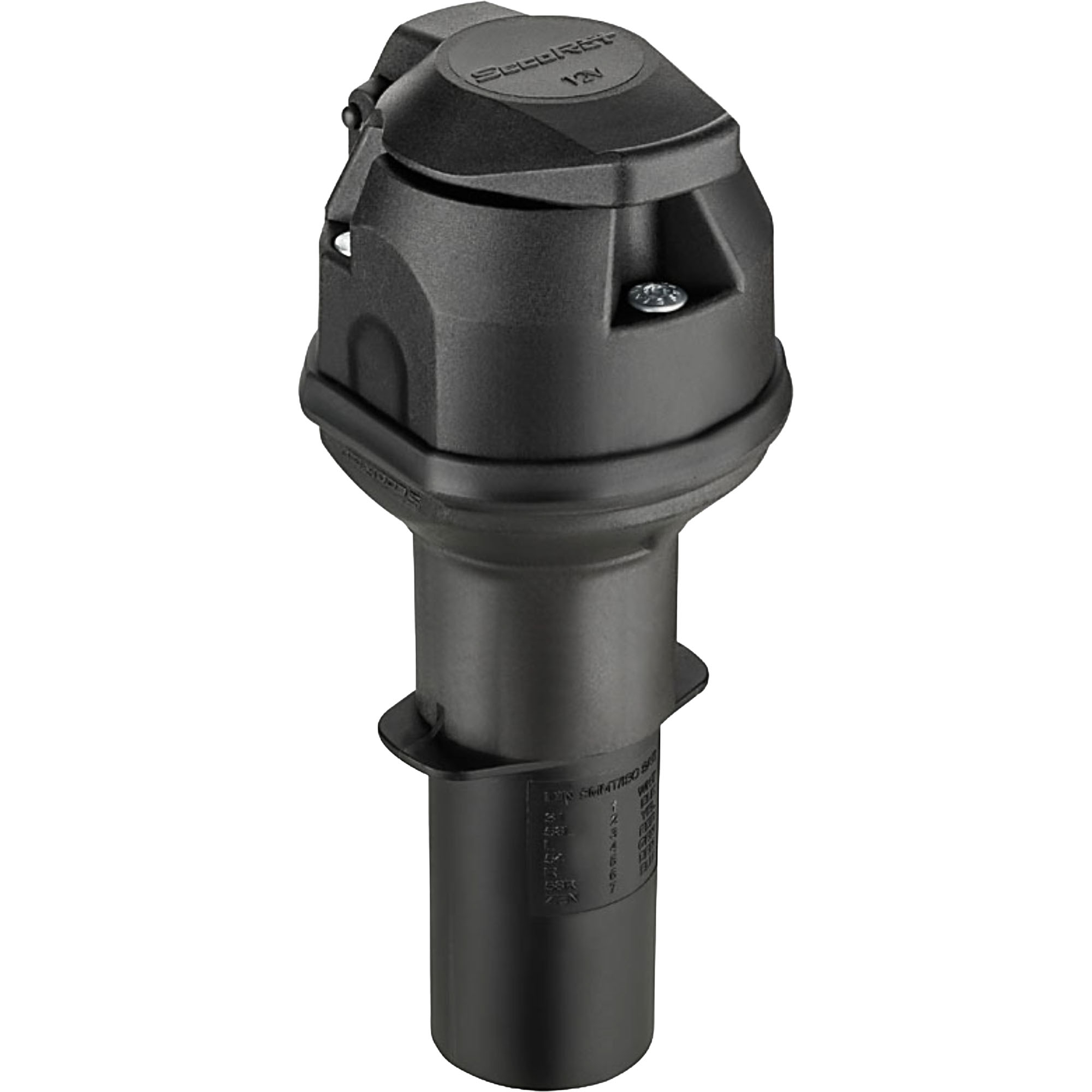 Réducteur de tension 24V, mâle norme 7N, à 12V femelle  13 plots