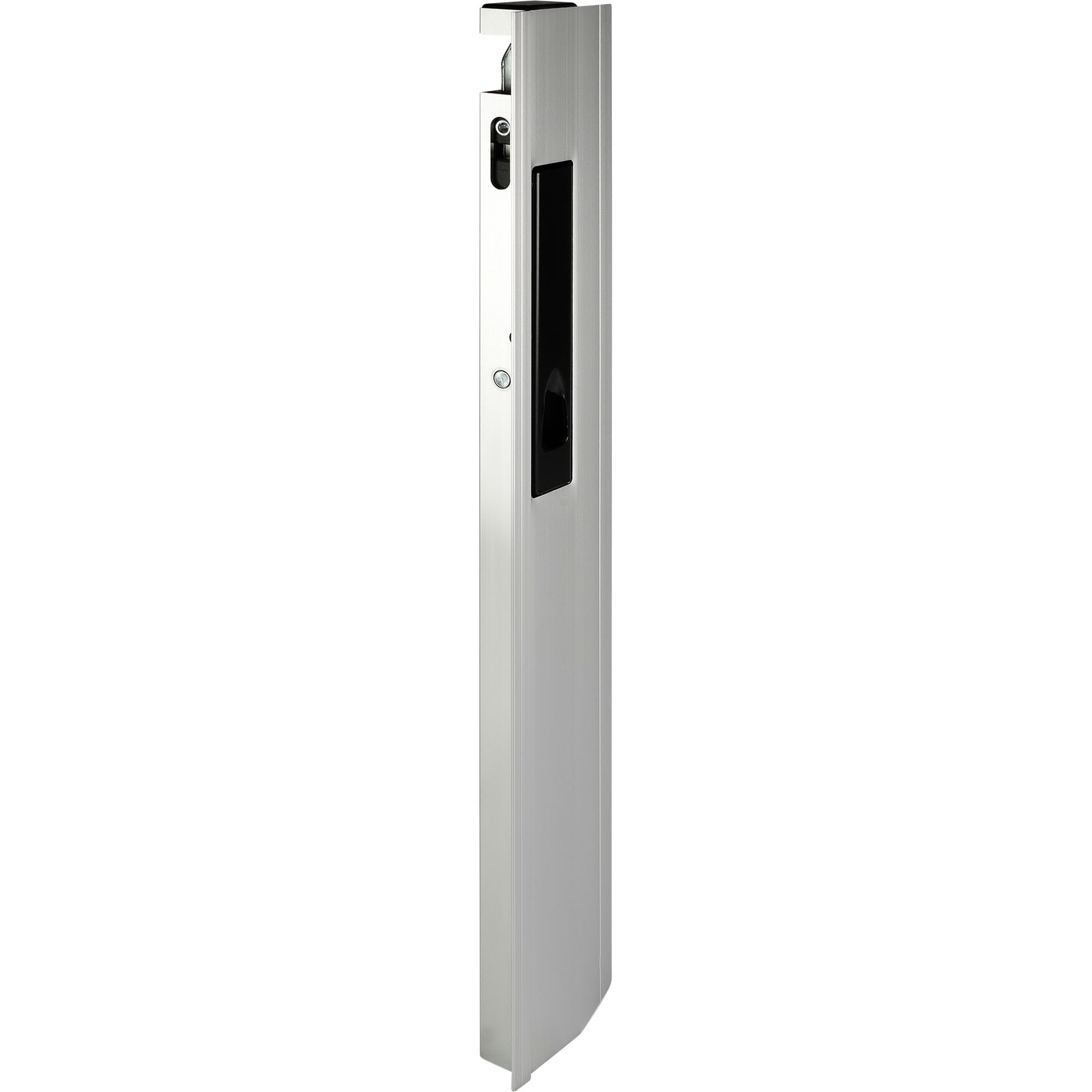 fermeture à levier encastré, coté G,  aluminium H. 600 mm ép. 25mm