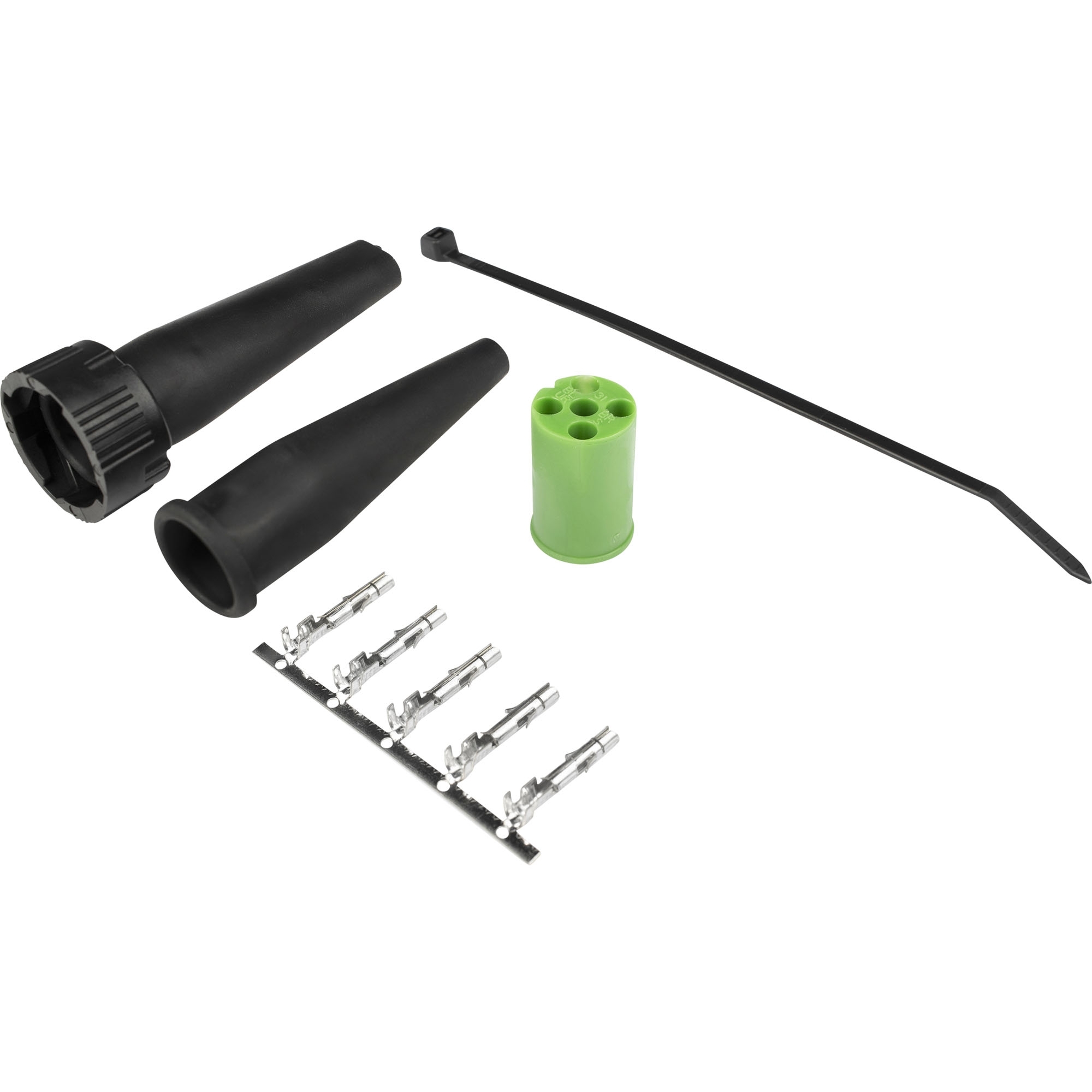 Connecteur baïonnette 5 broches, vert/blanc = droite