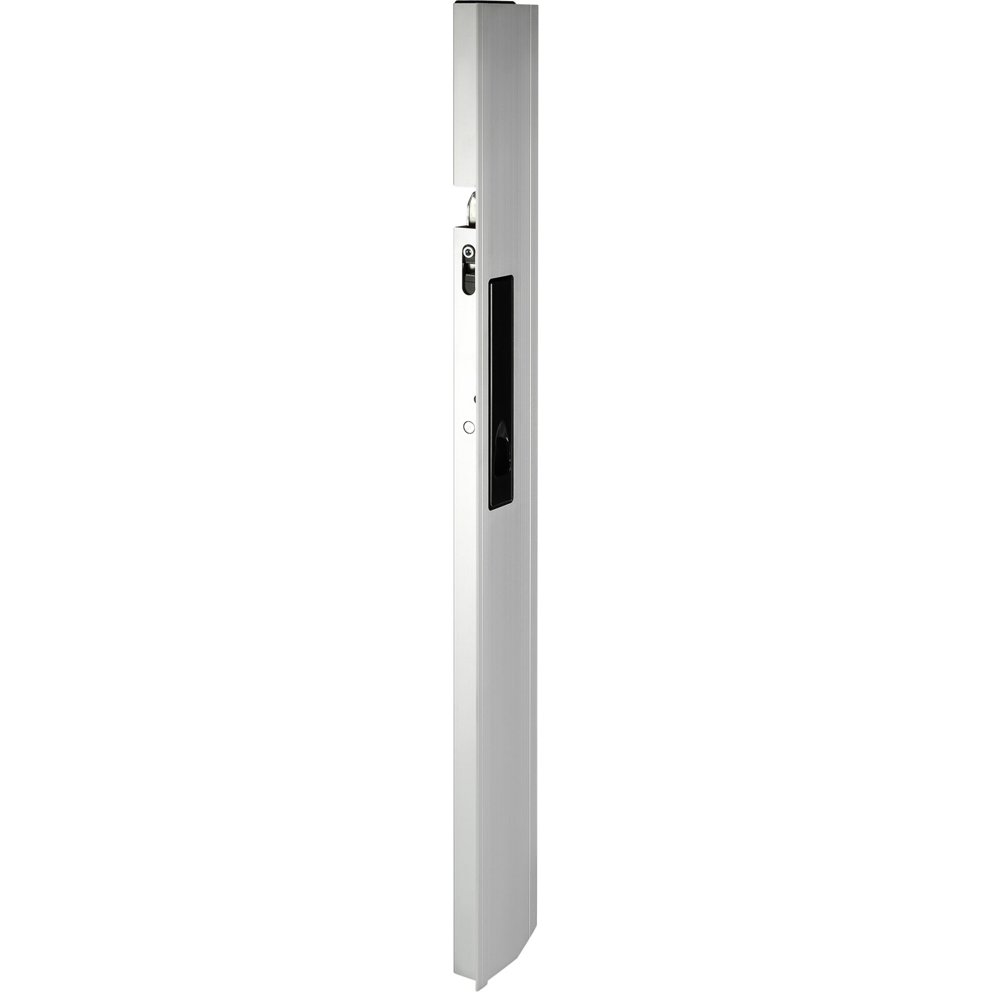 fermeture à levier encastré, coté G,  aluminium H. 800 mm ép. 25mm