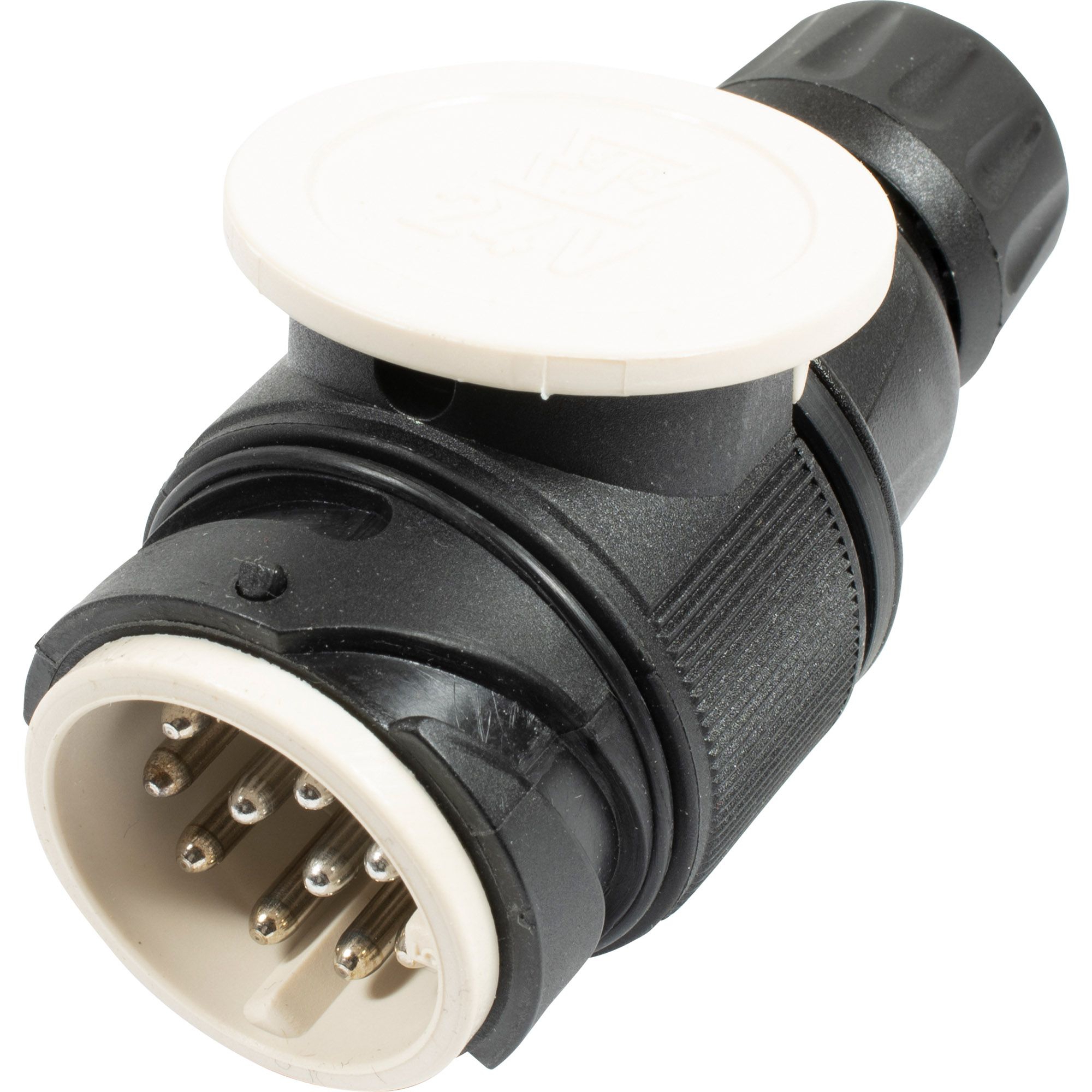 Prise mâle 13 plots 24 V, corps PVC