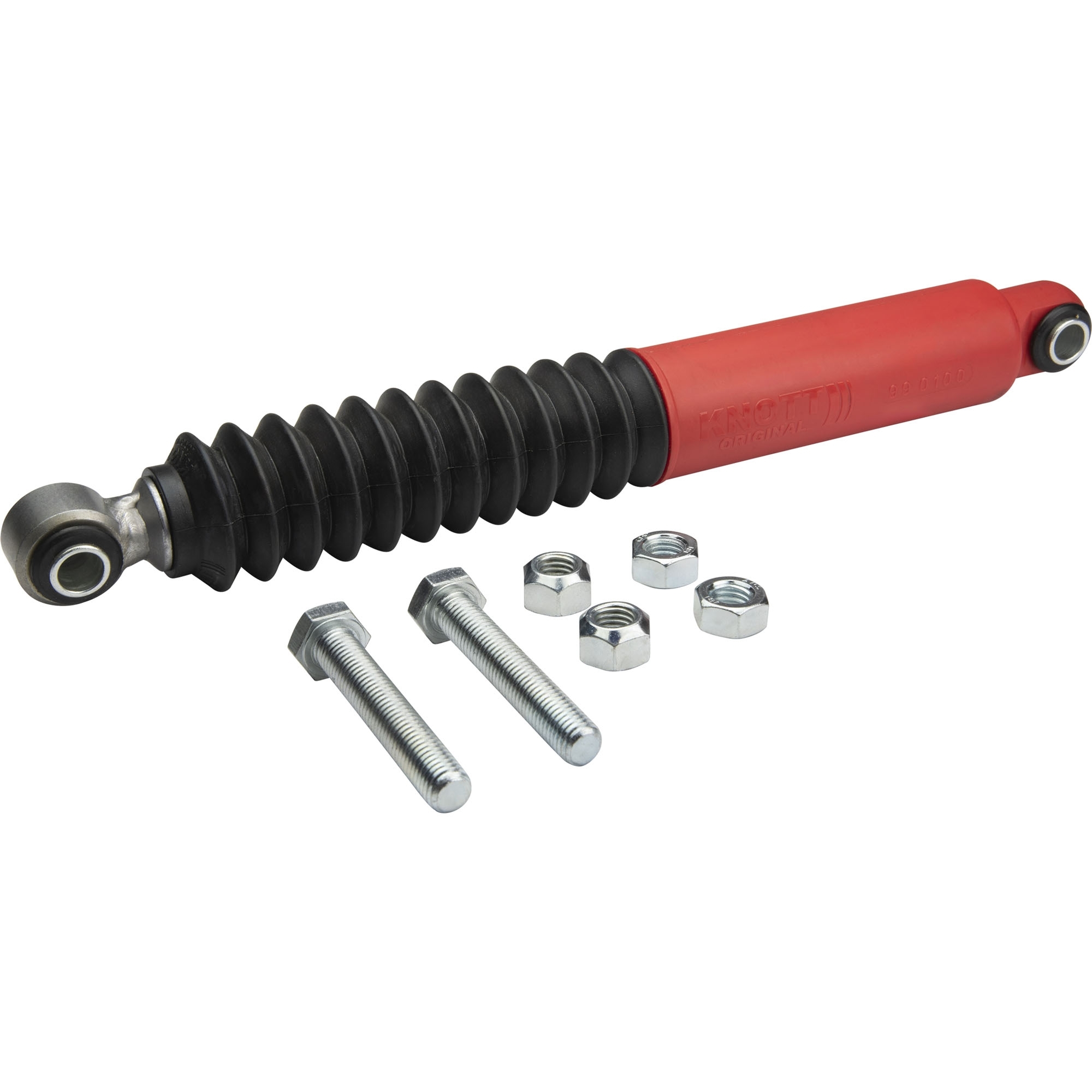 Kit d'amortisseurs Knott, charge d'essieu 900 kg, rouge