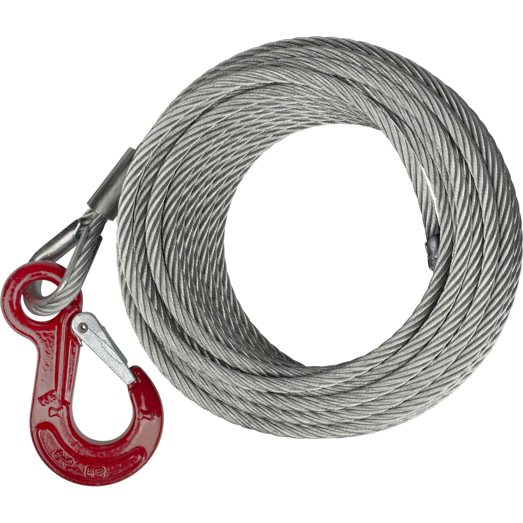 Câble en acier, Ø 7 mm, longueur 17 m, charge de traction 900 daN