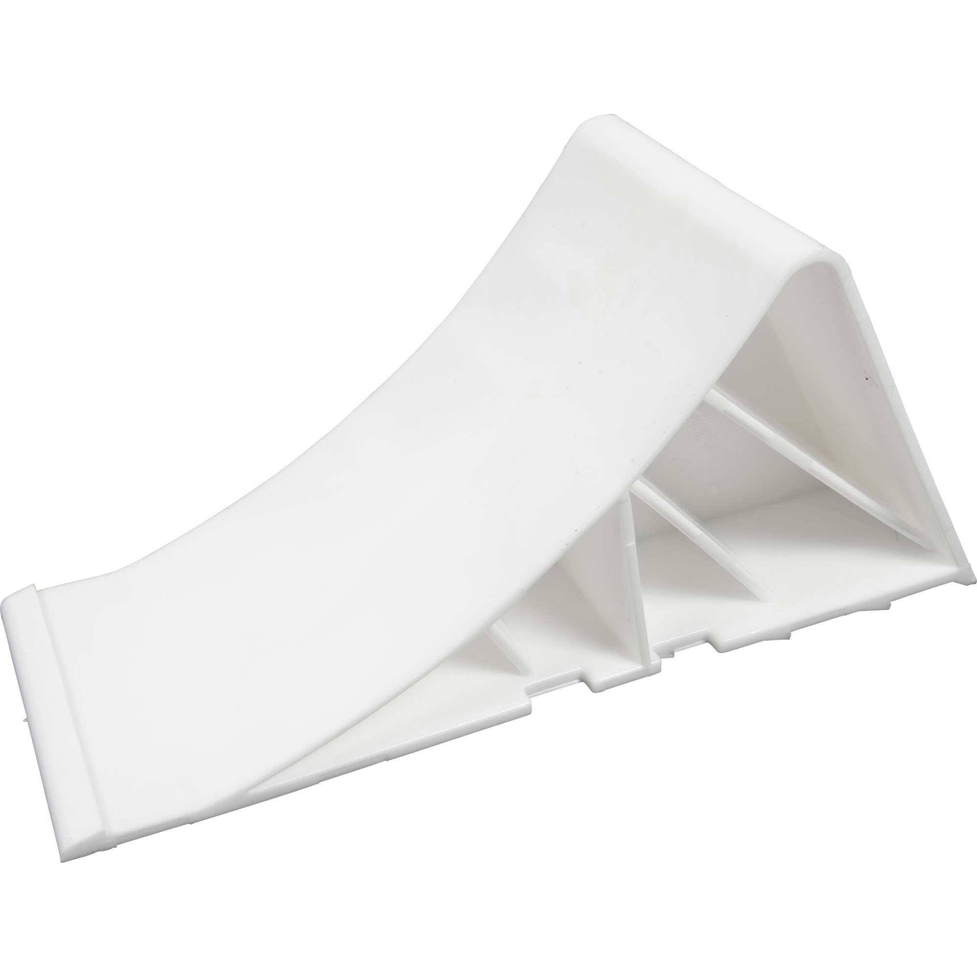 Cale de roue, Longueur 220 mm, PVC blanc