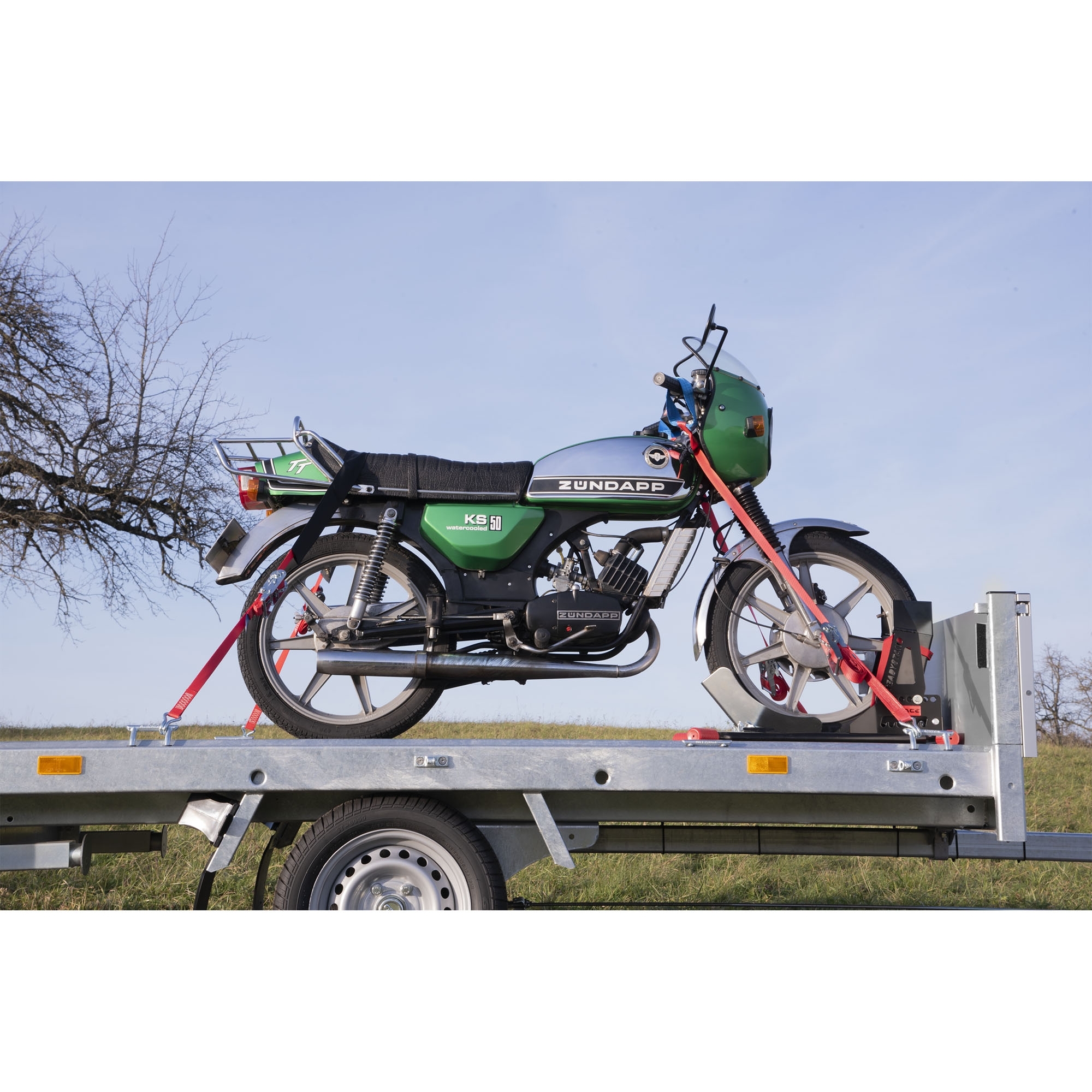 Set de sangles de fixation pour moto