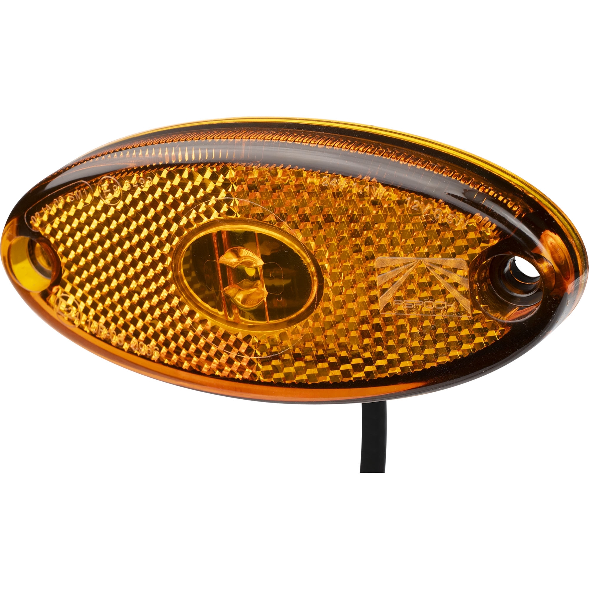 Feu de position latéral Aspöck Flatpoint 2 LED, jaune, câble DC