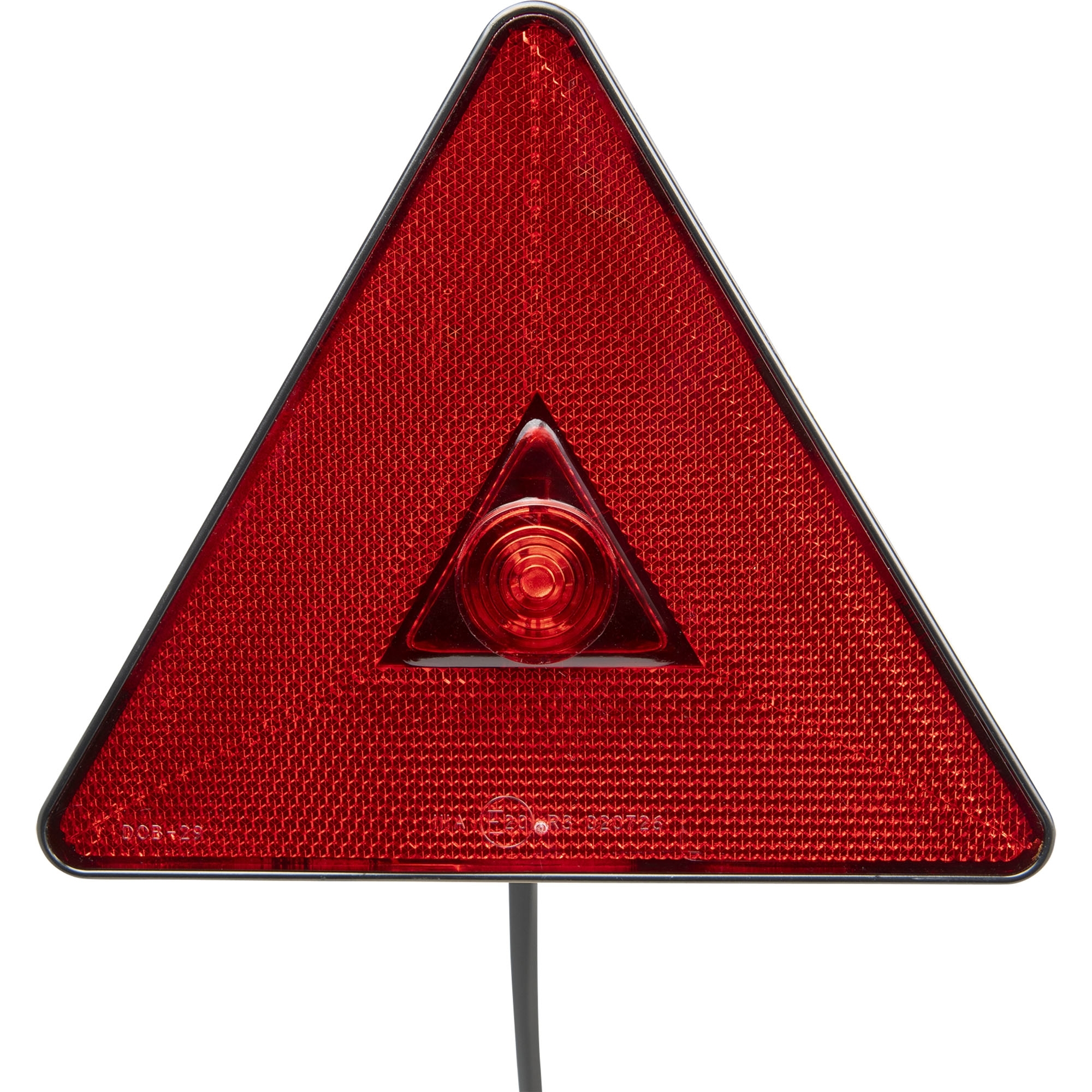 Triangle rouge réfléchissant LED, 12 - 24 V, rouge