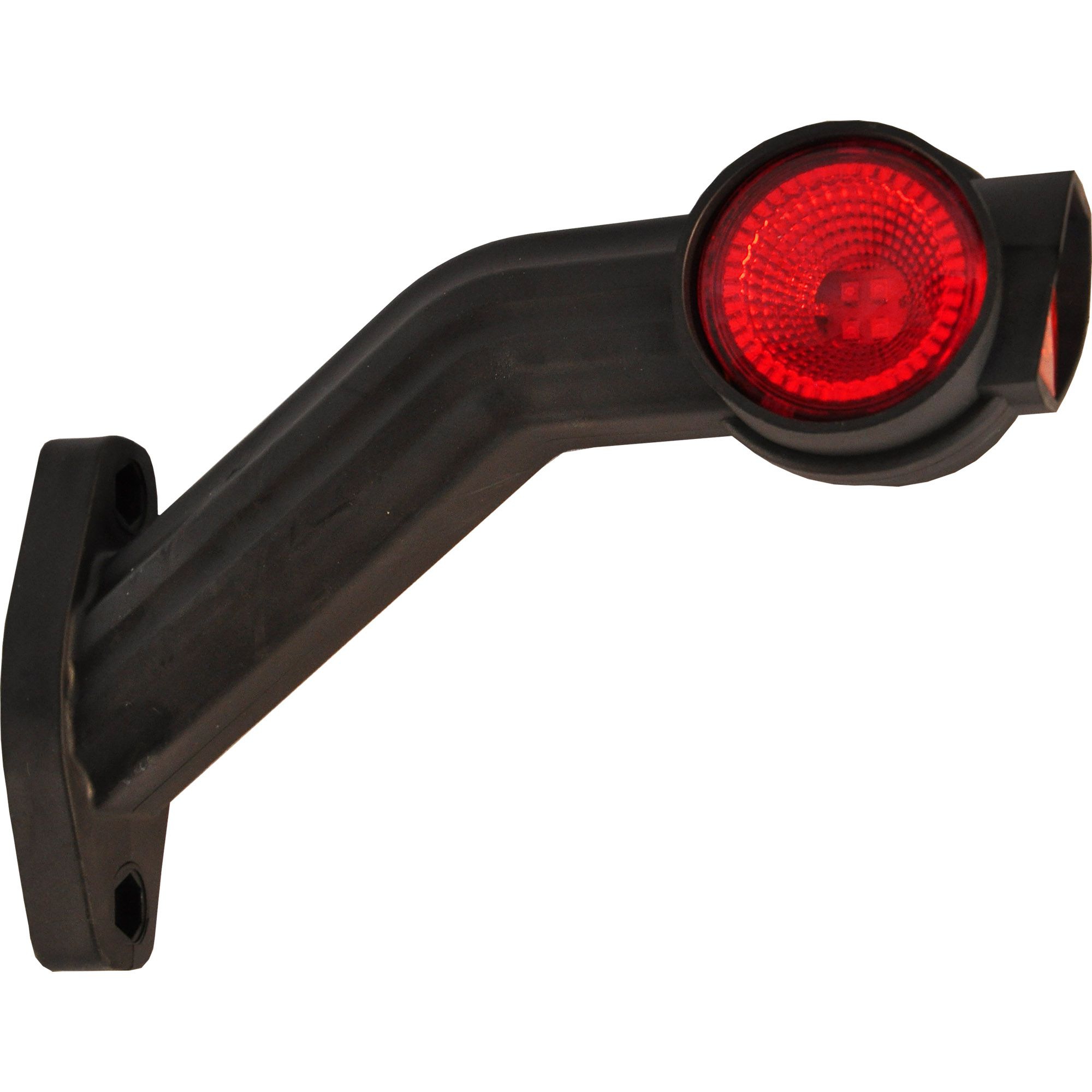 Feu d'encombrement tricolore LED, droit avec support caoutchouc coudé