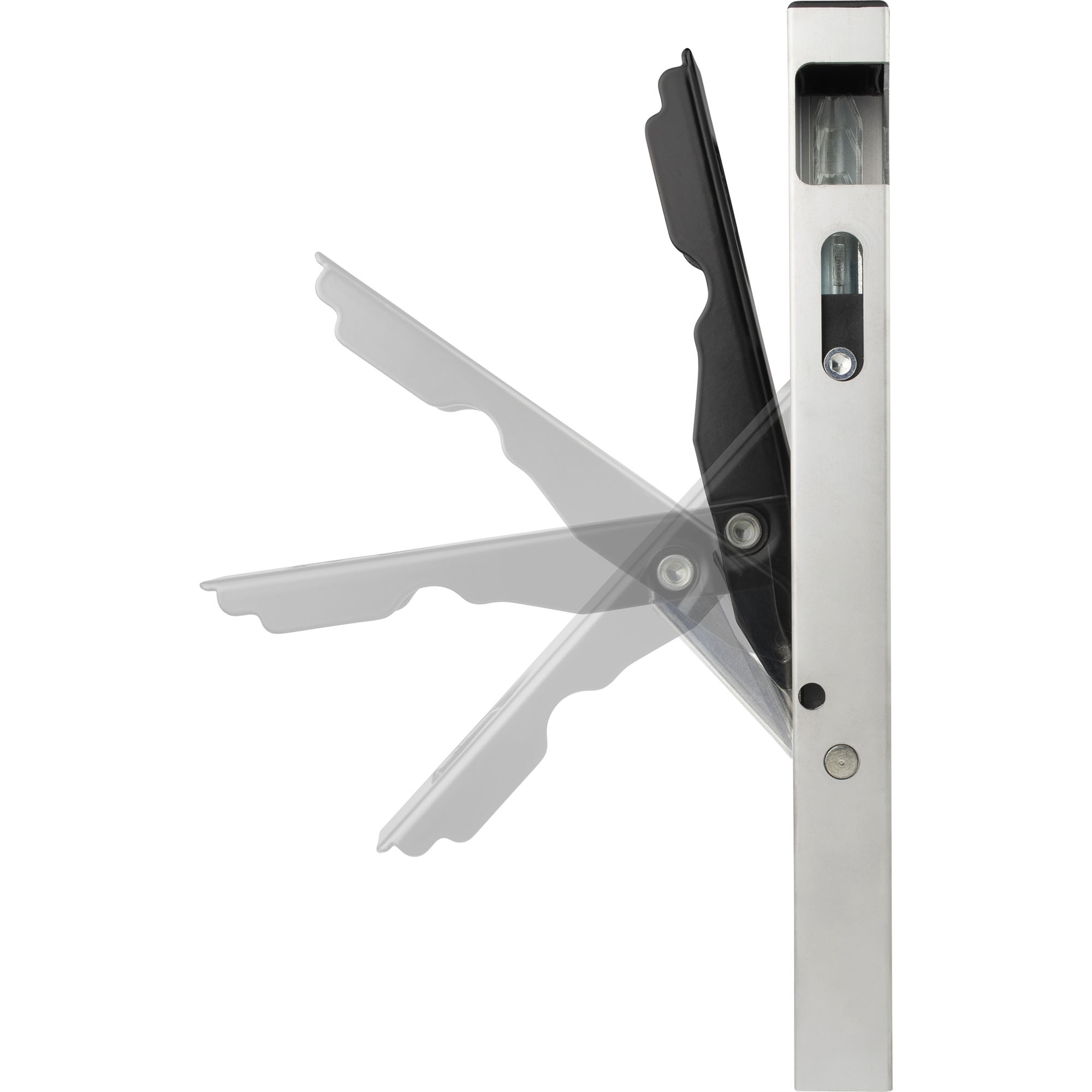 fermeture à levier encastré, coté D,  aluminium H. 800 mm ép. 25mm