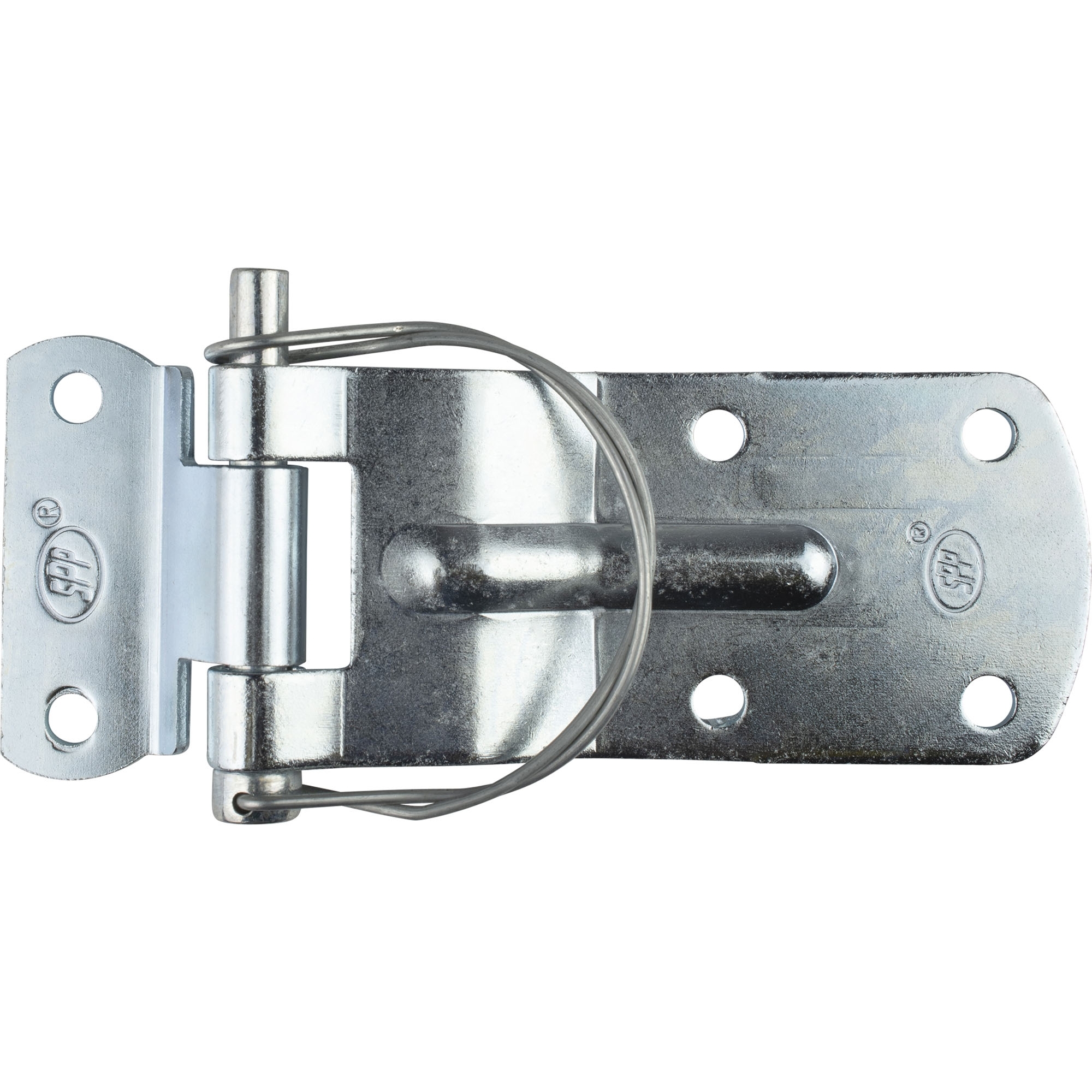 Charnière coudée, acier zingué, démontable