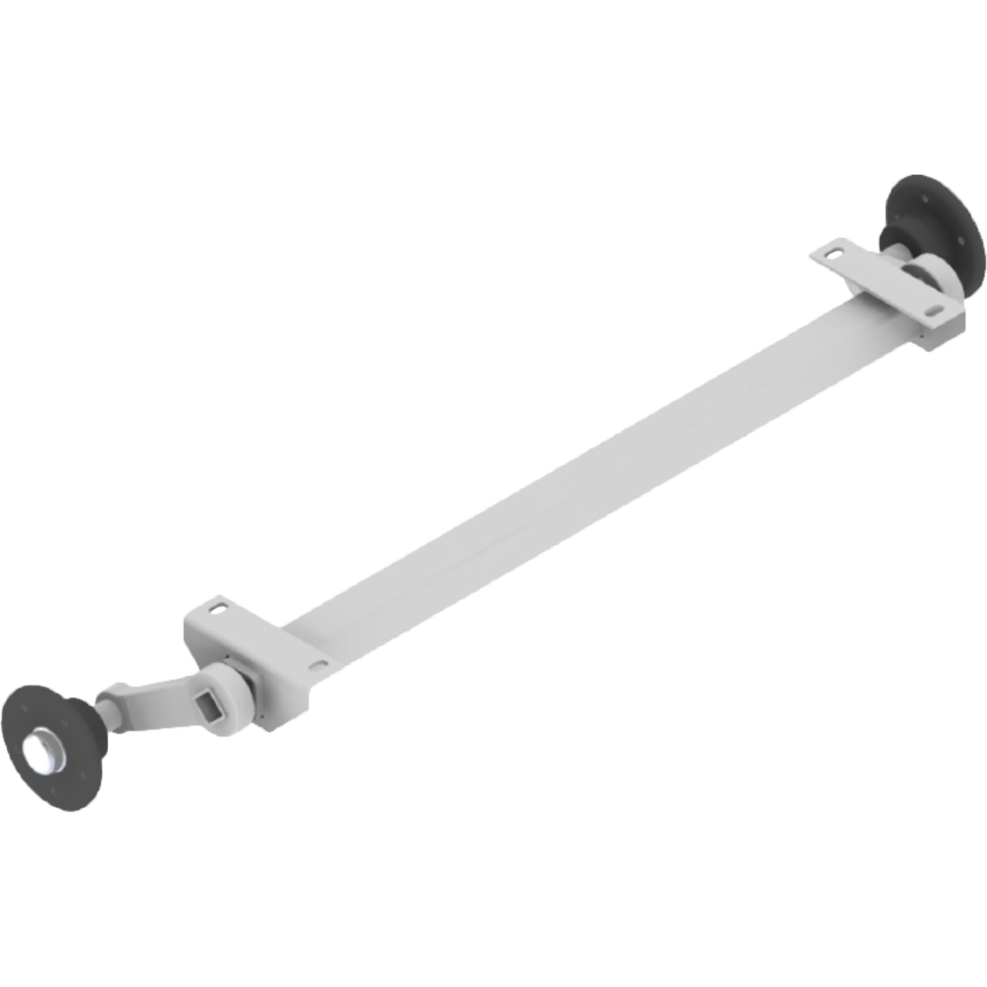 Essieu en caoutchouc non freiné 750 kg, empattement 1200 mm