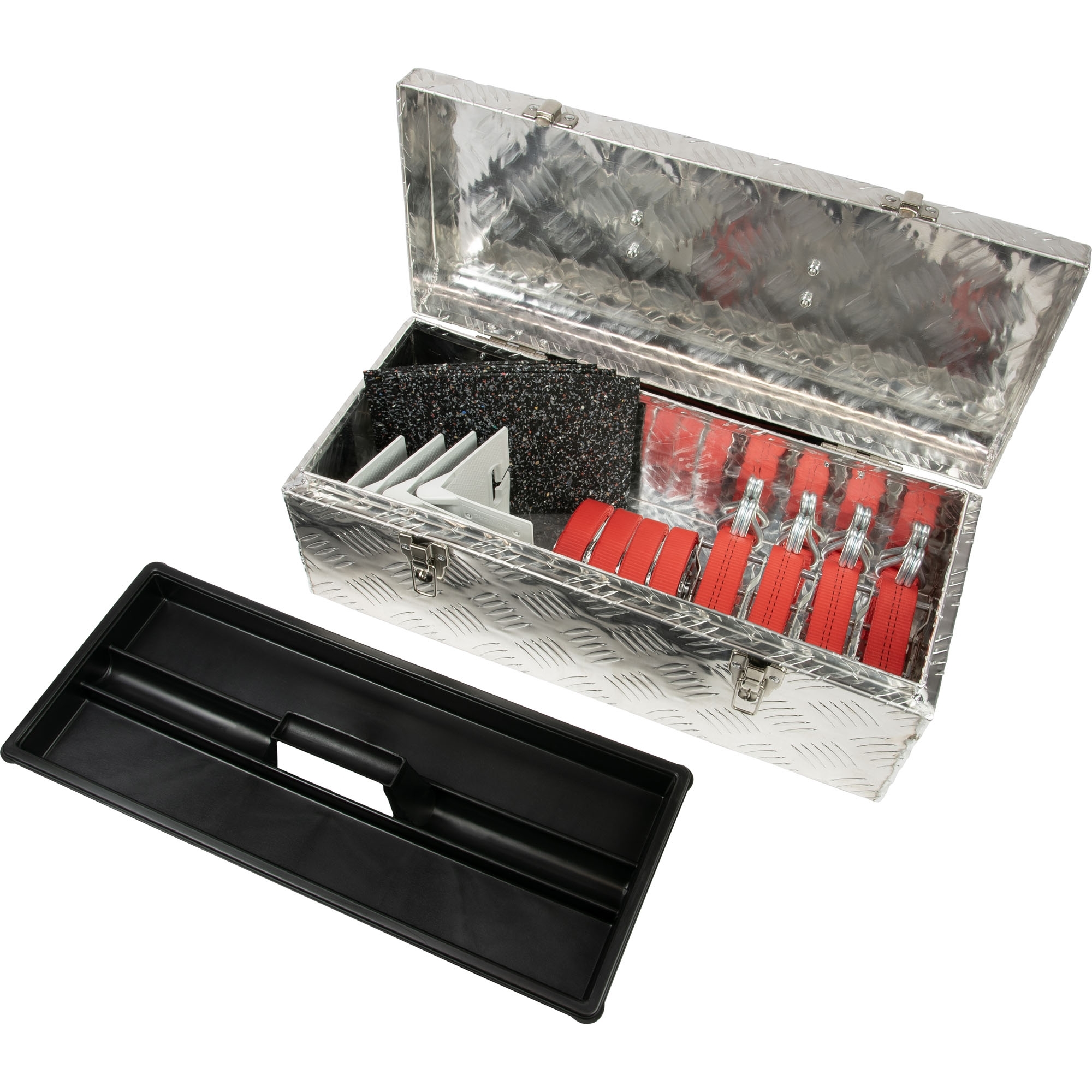 Kit de fixation avec boîte à outils en aluminium