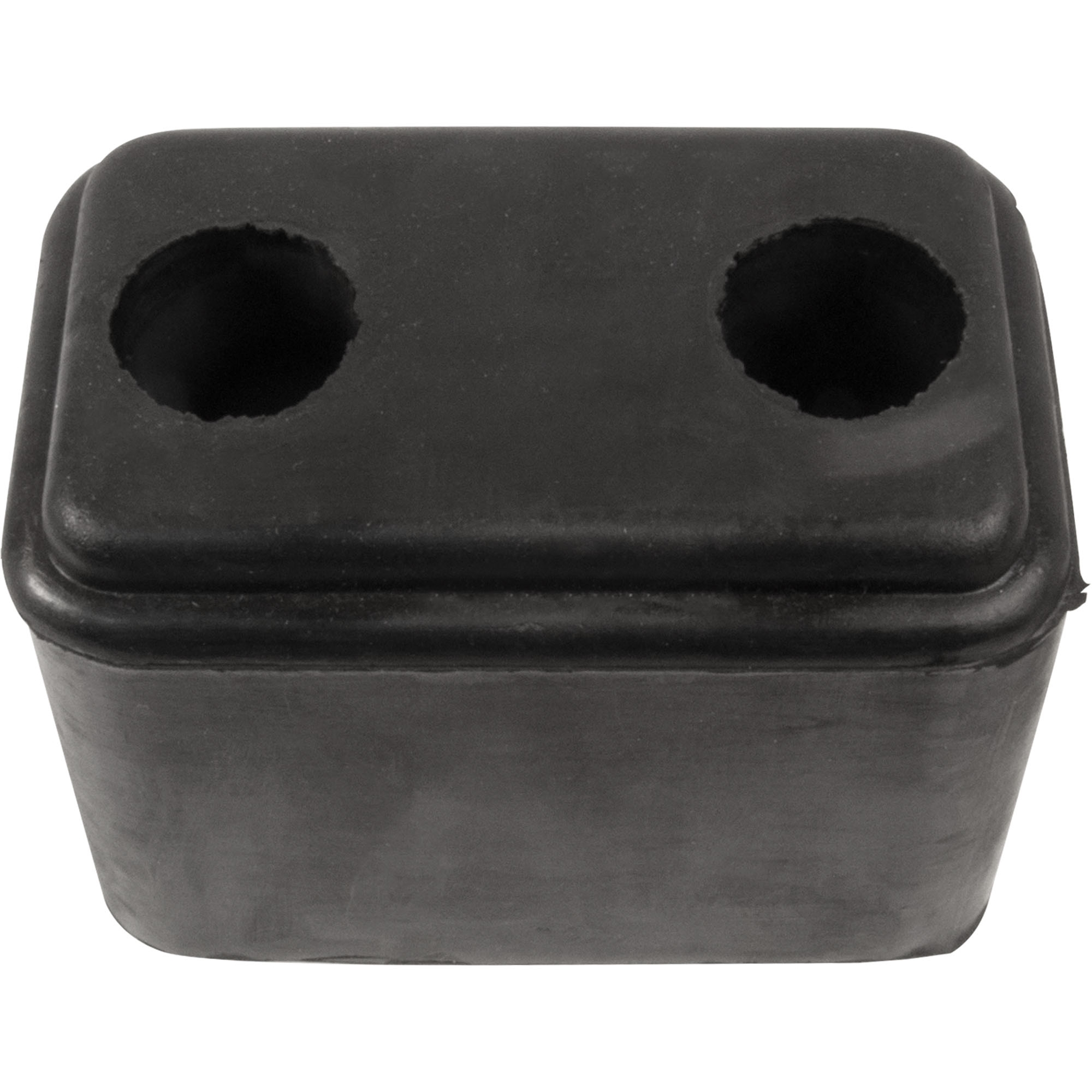 Butée caoutchouc , 2 trous, dimensions 120 x 80 x 90 mm