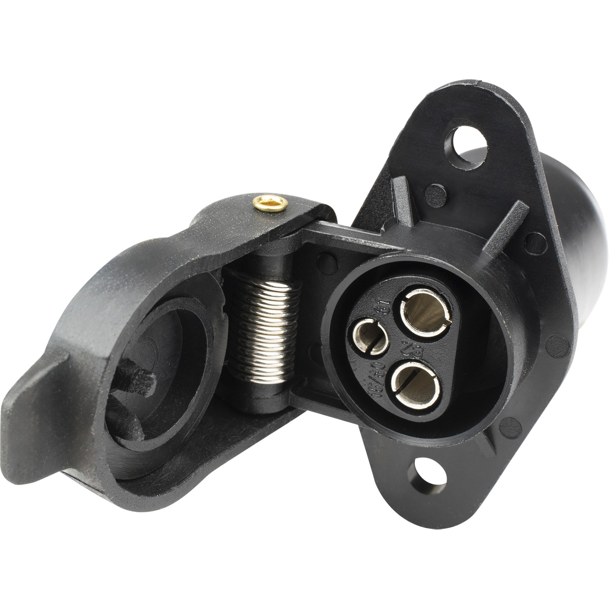 Prise femelle 3 plots, 12 et 24V, PVC