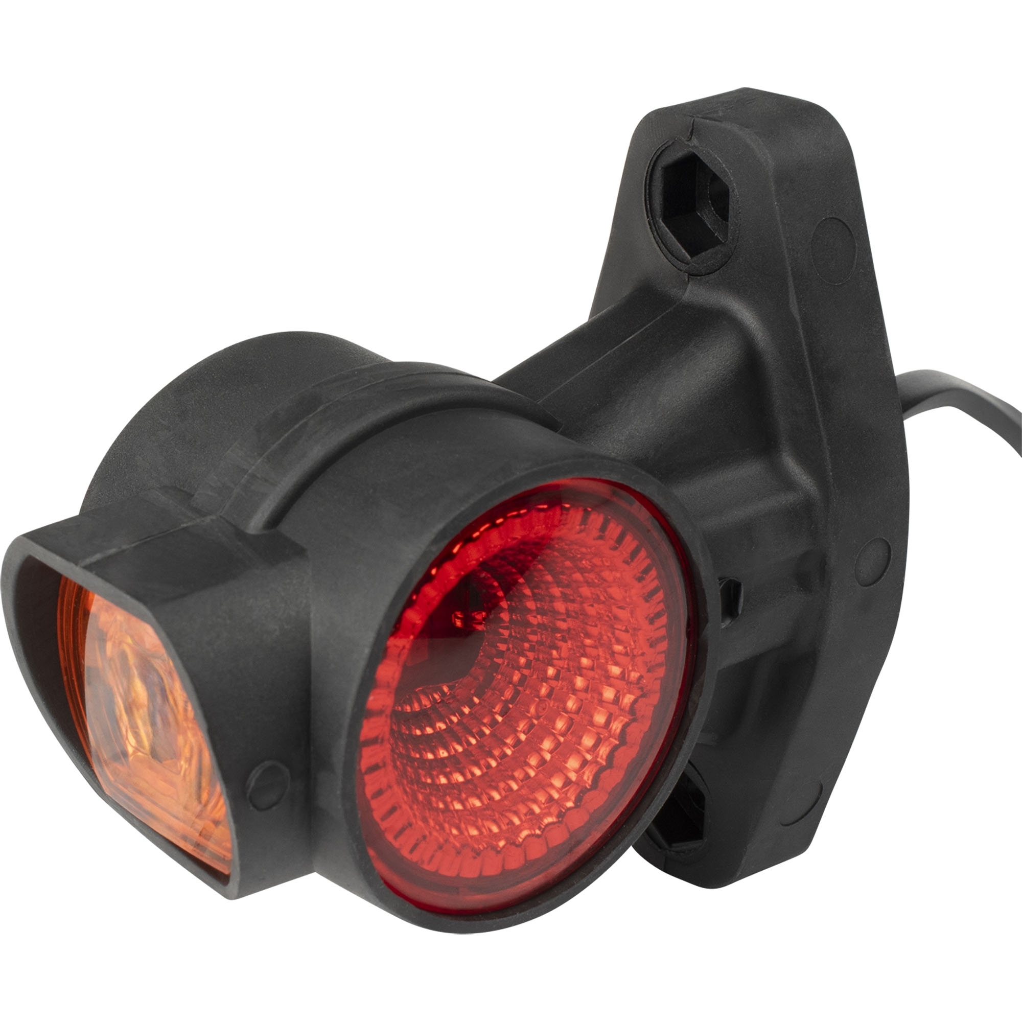 Feu d'encombrement tricolore LED, gauche avec mini support de fixation