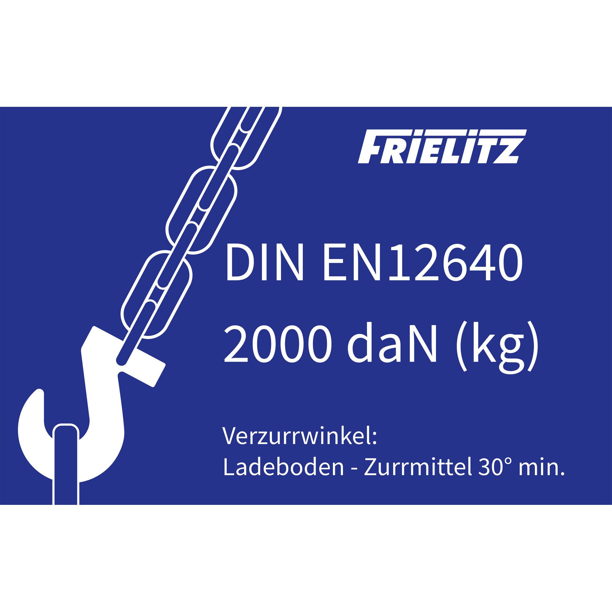 Autocollant d'information sur résistance anneau
 d'arrimage,  2000 da Autocollant d'information sur résistance anneau
 d'arrimage,  2000 da